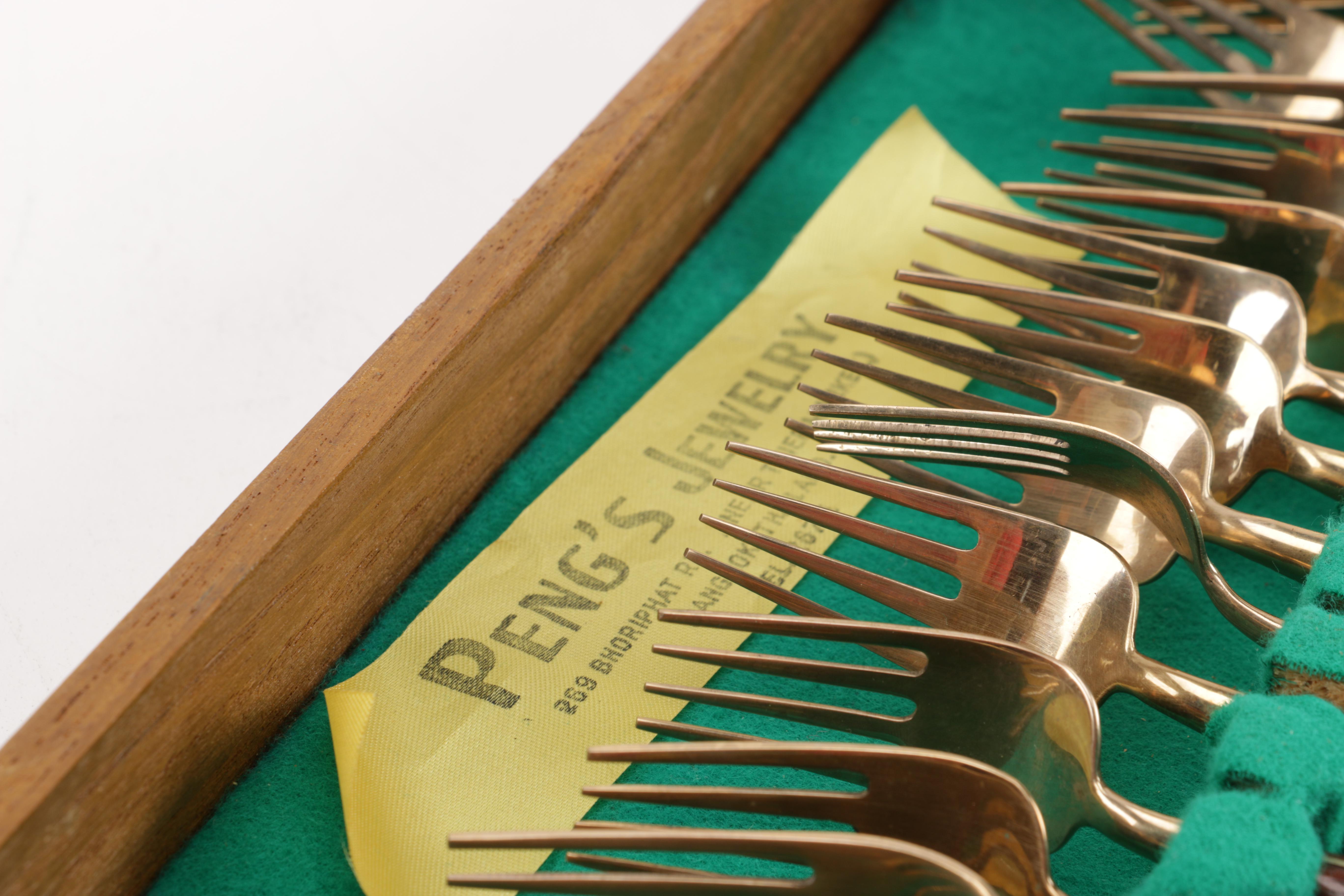 Vintage Thai Brass Flatware