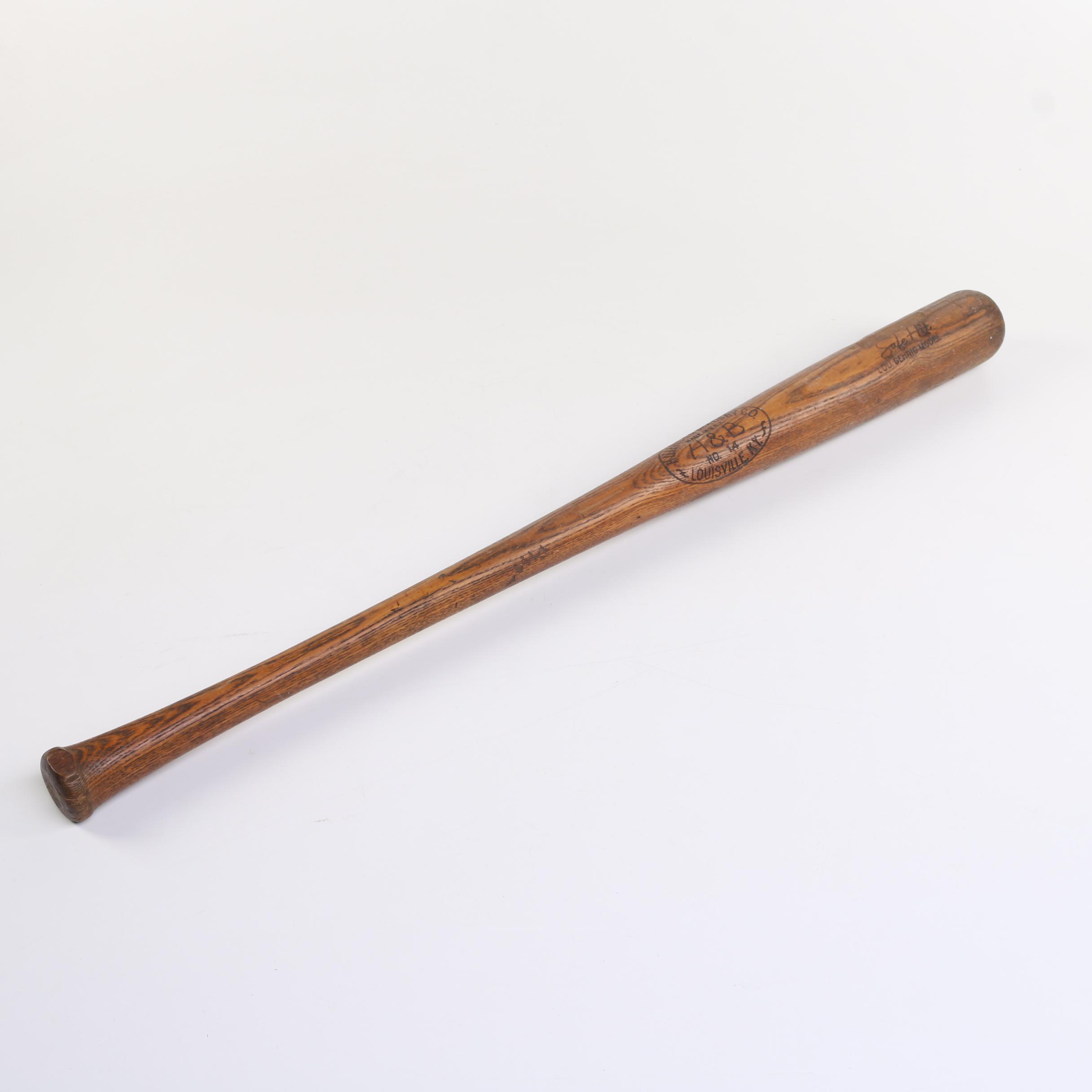 1930s Hillerich & Bradsby Lou Gehrig Baseball Bat