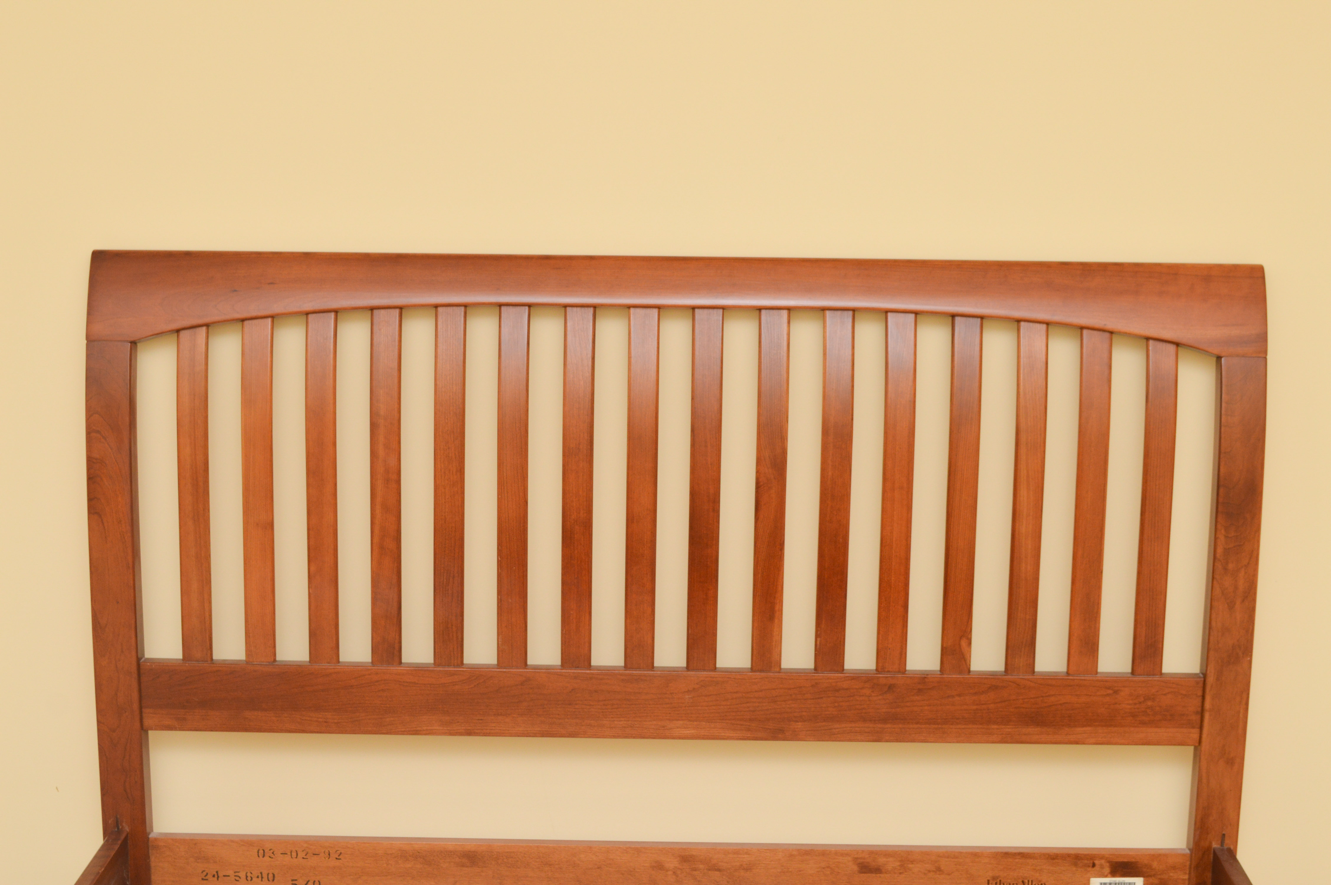 Ethan Allen Mission Style Cherry Veneer Queen Bed Frame