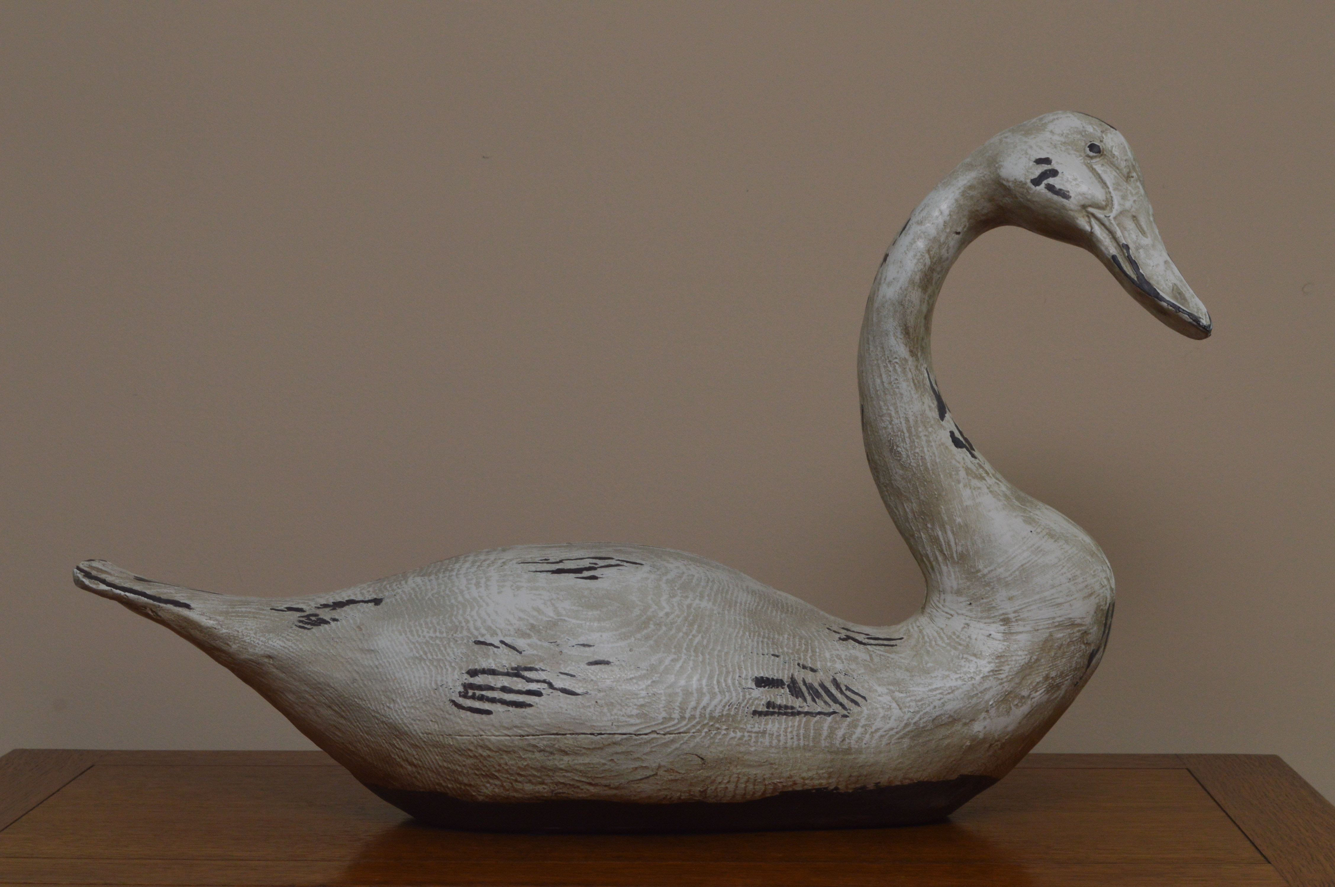 Large Rustic Wooden Goose