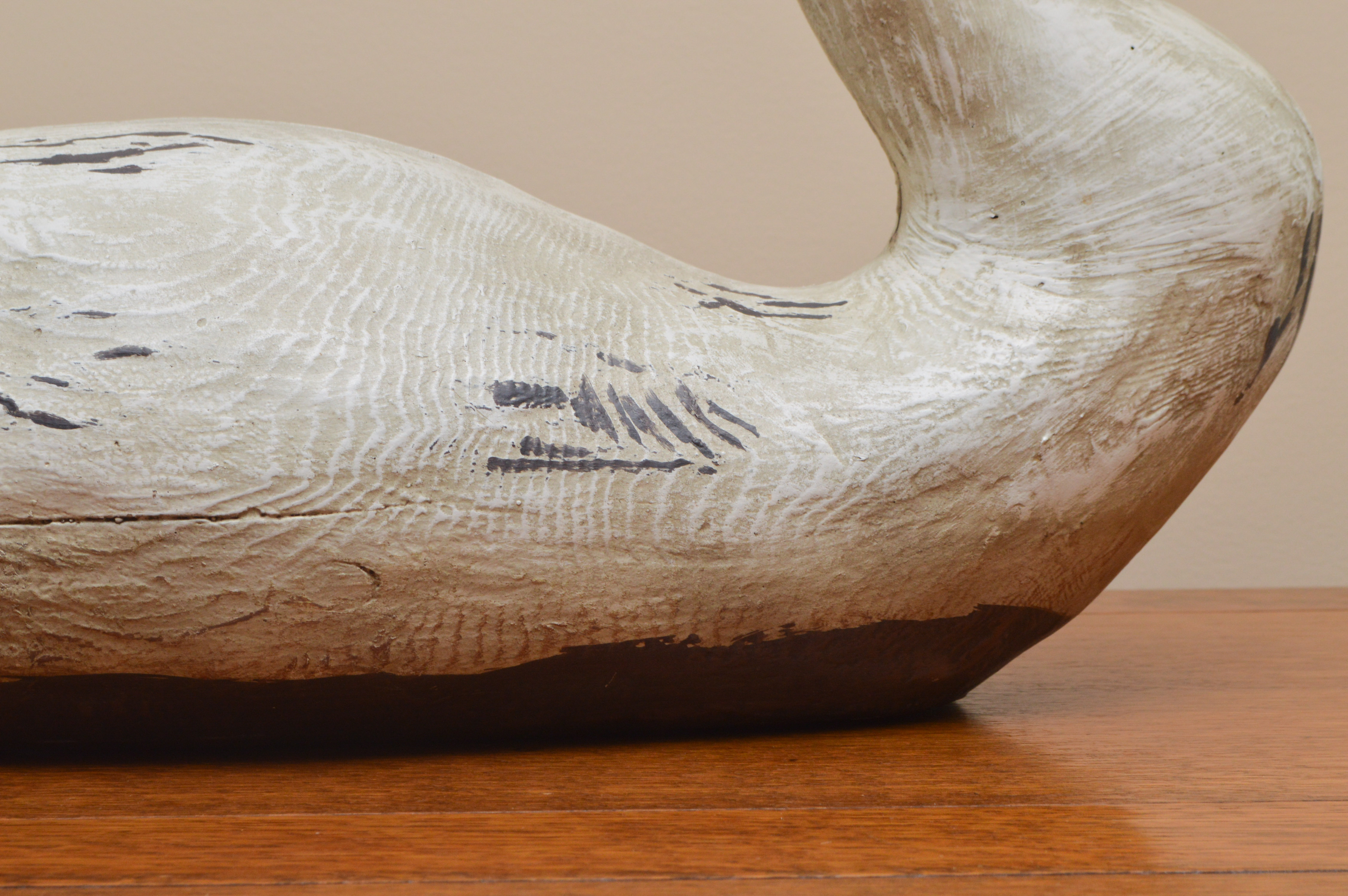 Large Rustic Wooden Goose