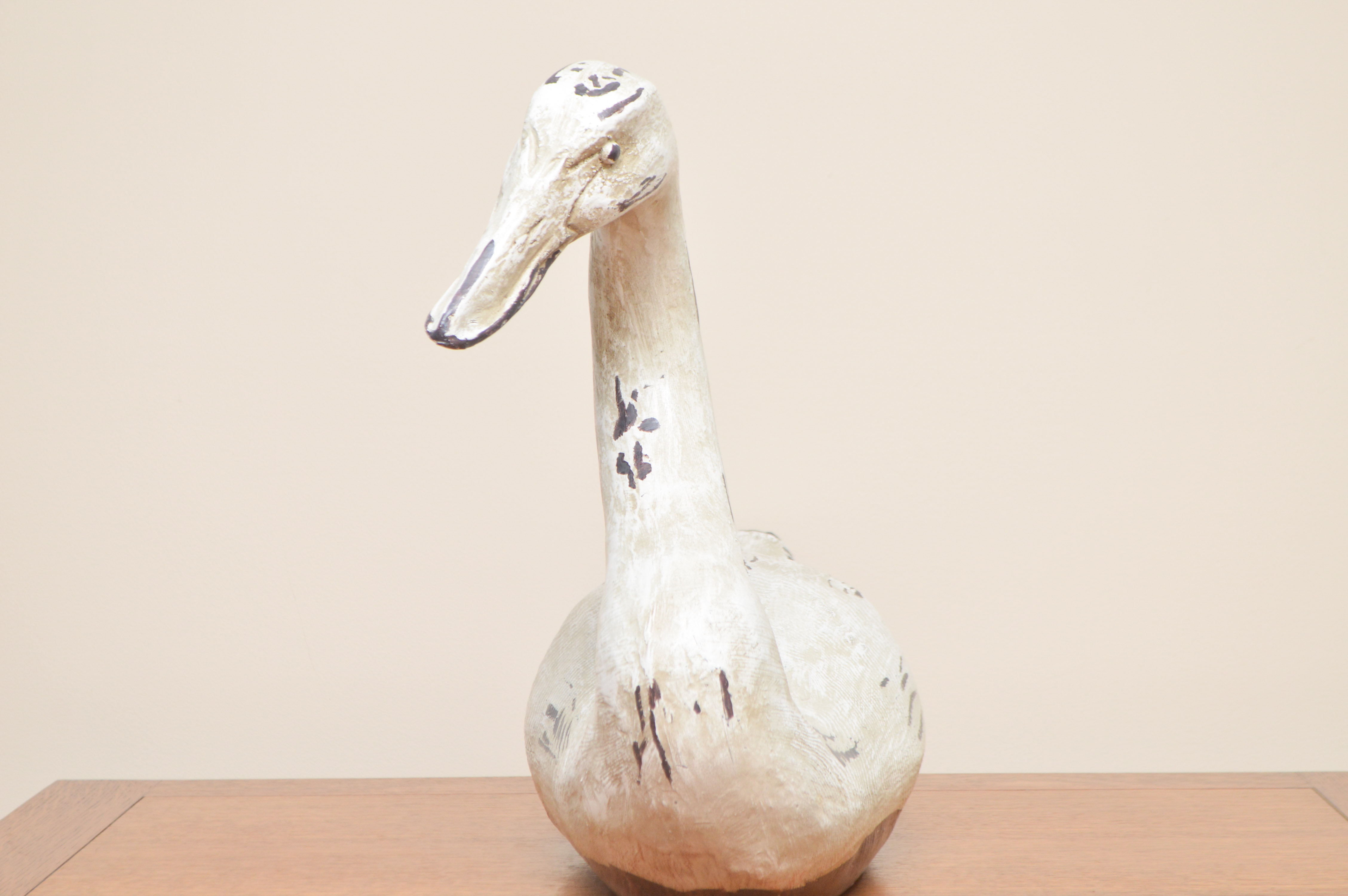 Large Rustic Wooden Goose