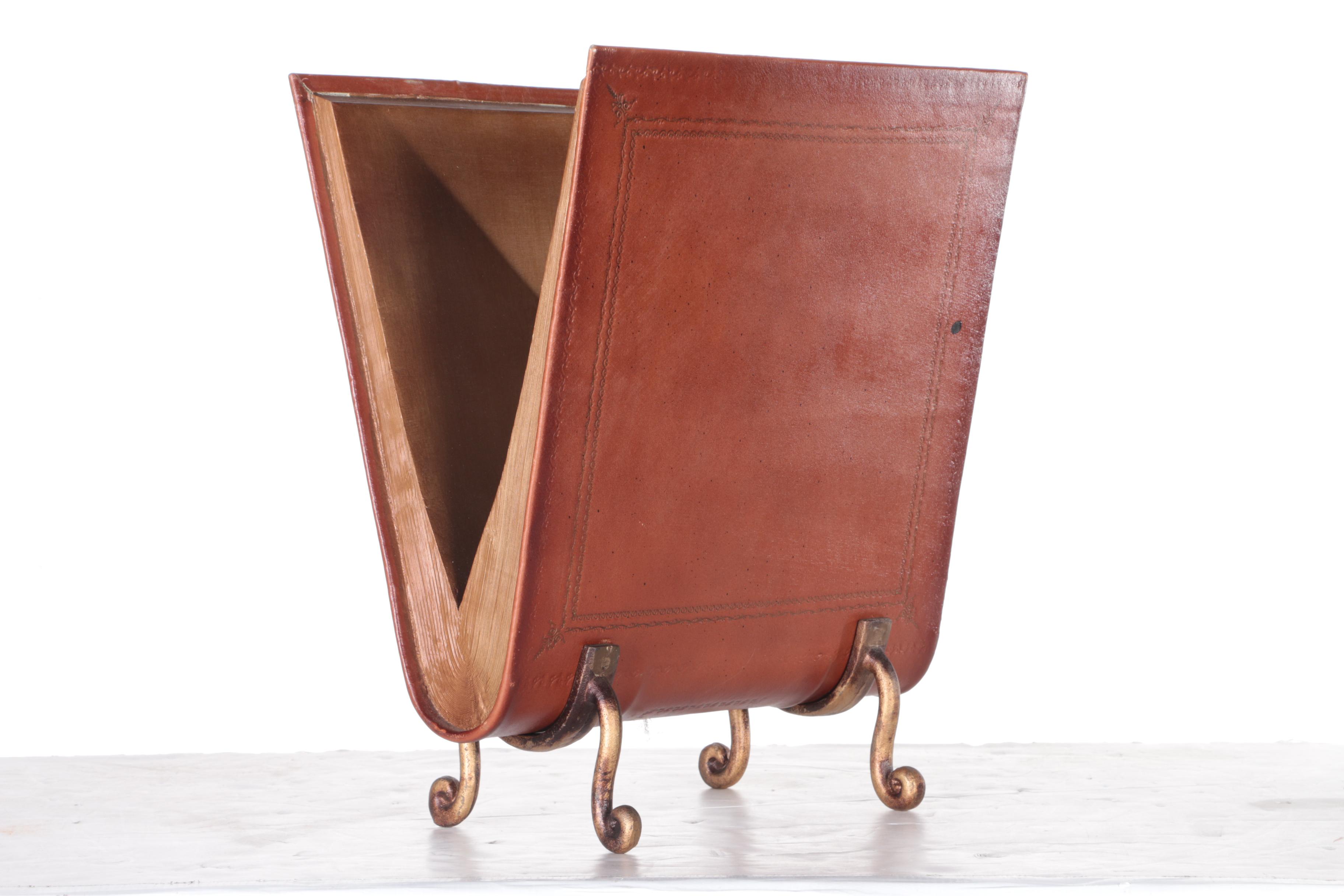Book-Themed Side Table and Magazine Rack