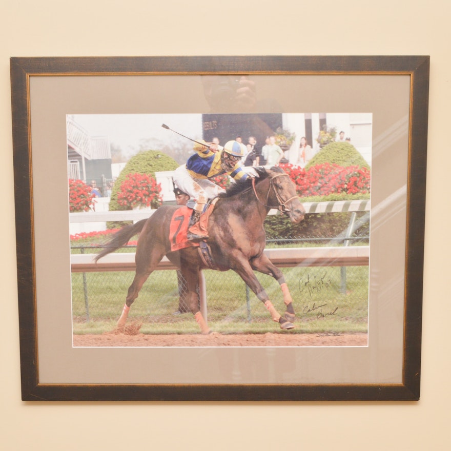 2007 Kentucky Derby Winner "Street Sense" Framed and Signed Horse Racing Photograph