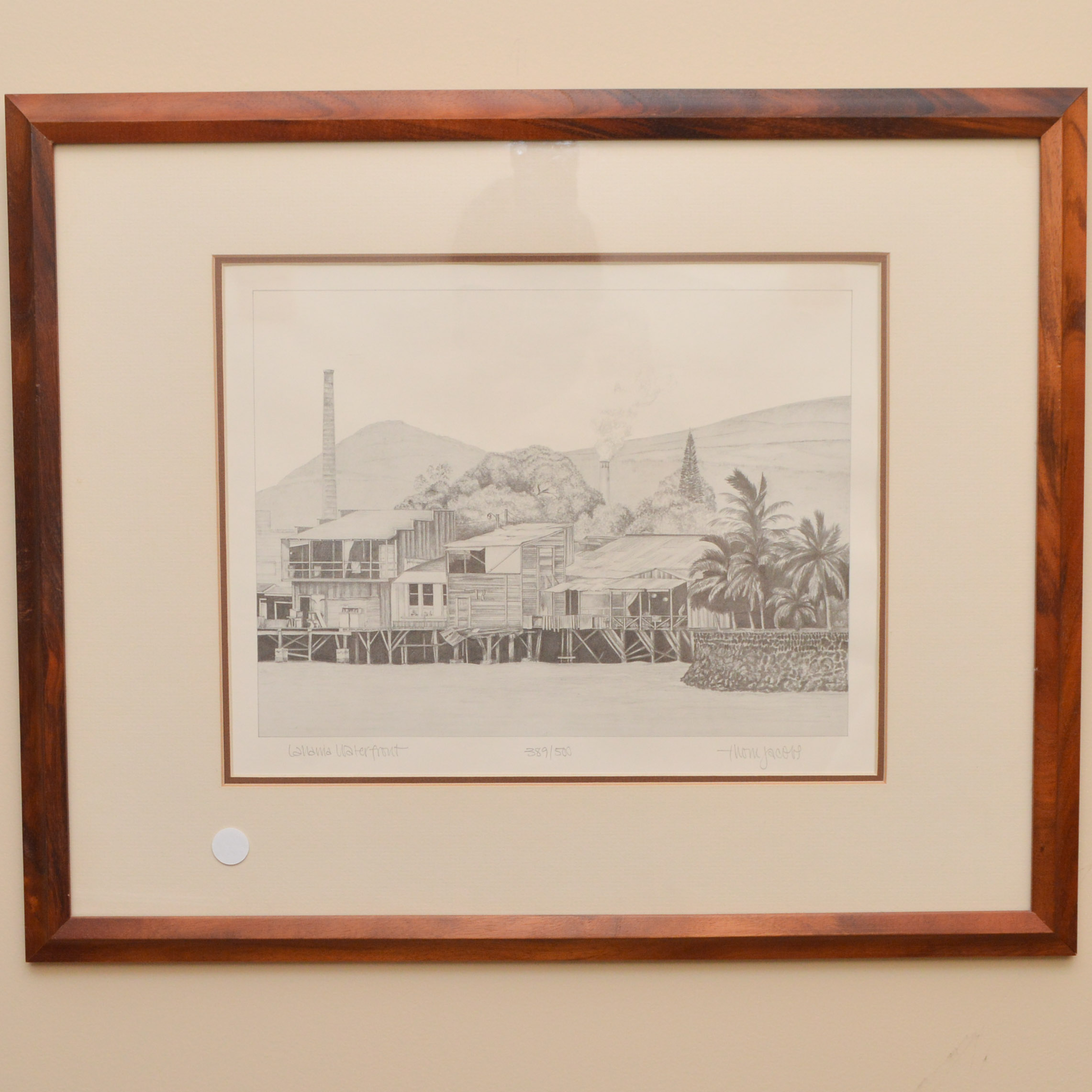 Thom Jacobs Limited Edition Offset Lithograph "Lahaina Waterfront"