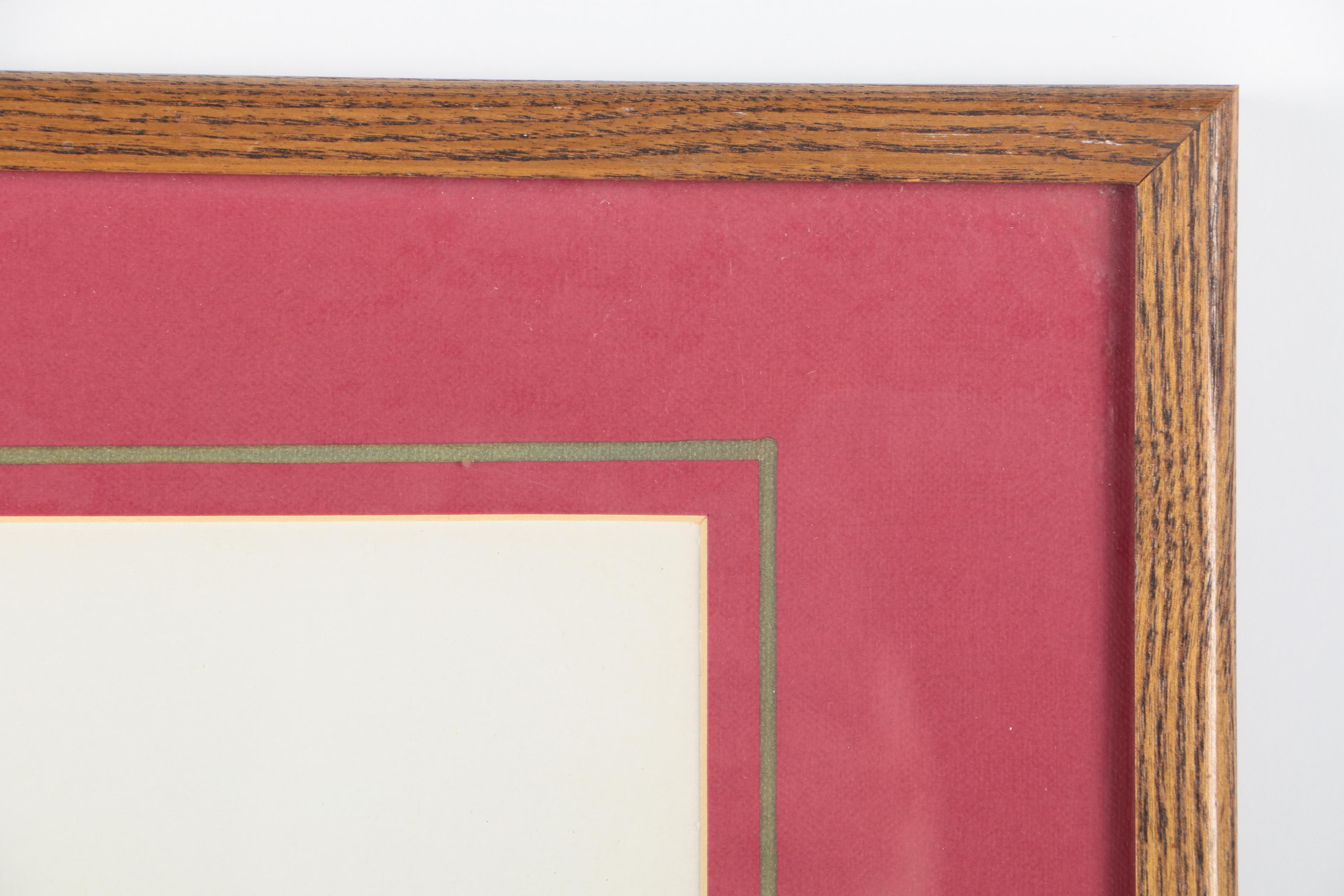 Pair of Sherman Foote Denton Framed Chromolithographs of a Male and Female Lobster