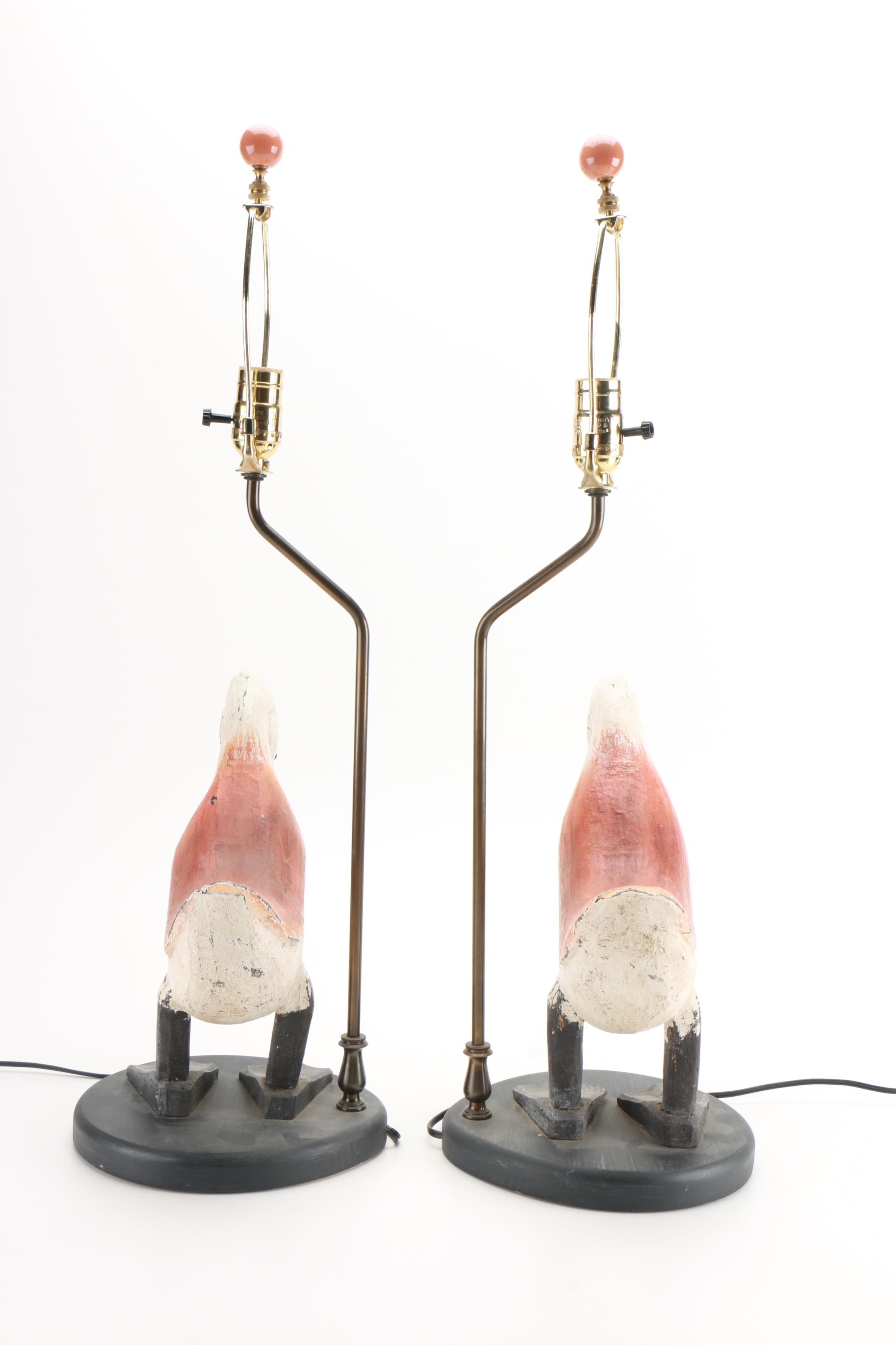 Wooden Duck Table Lamps
