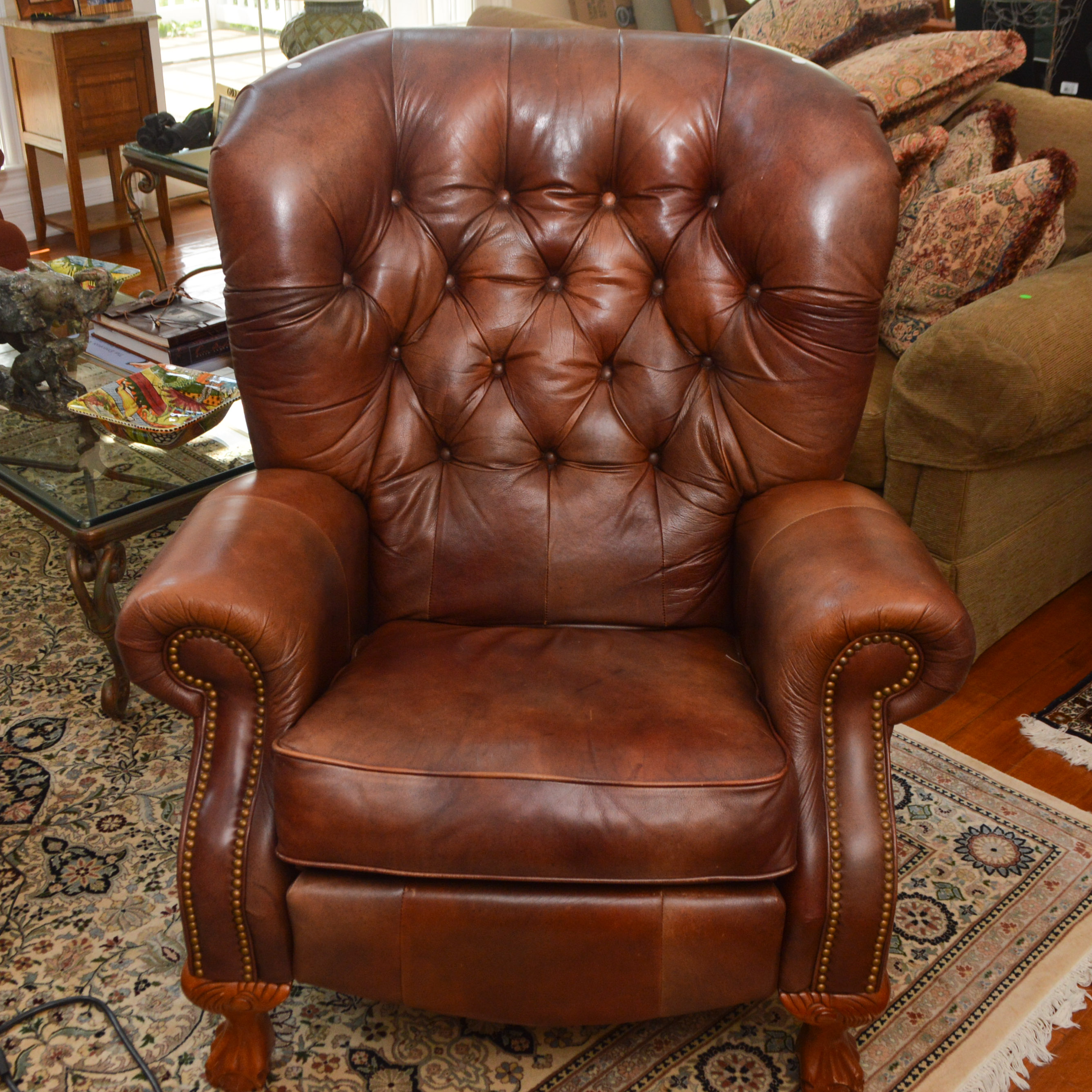 Tufted Leather La-Z-Boy Recliner