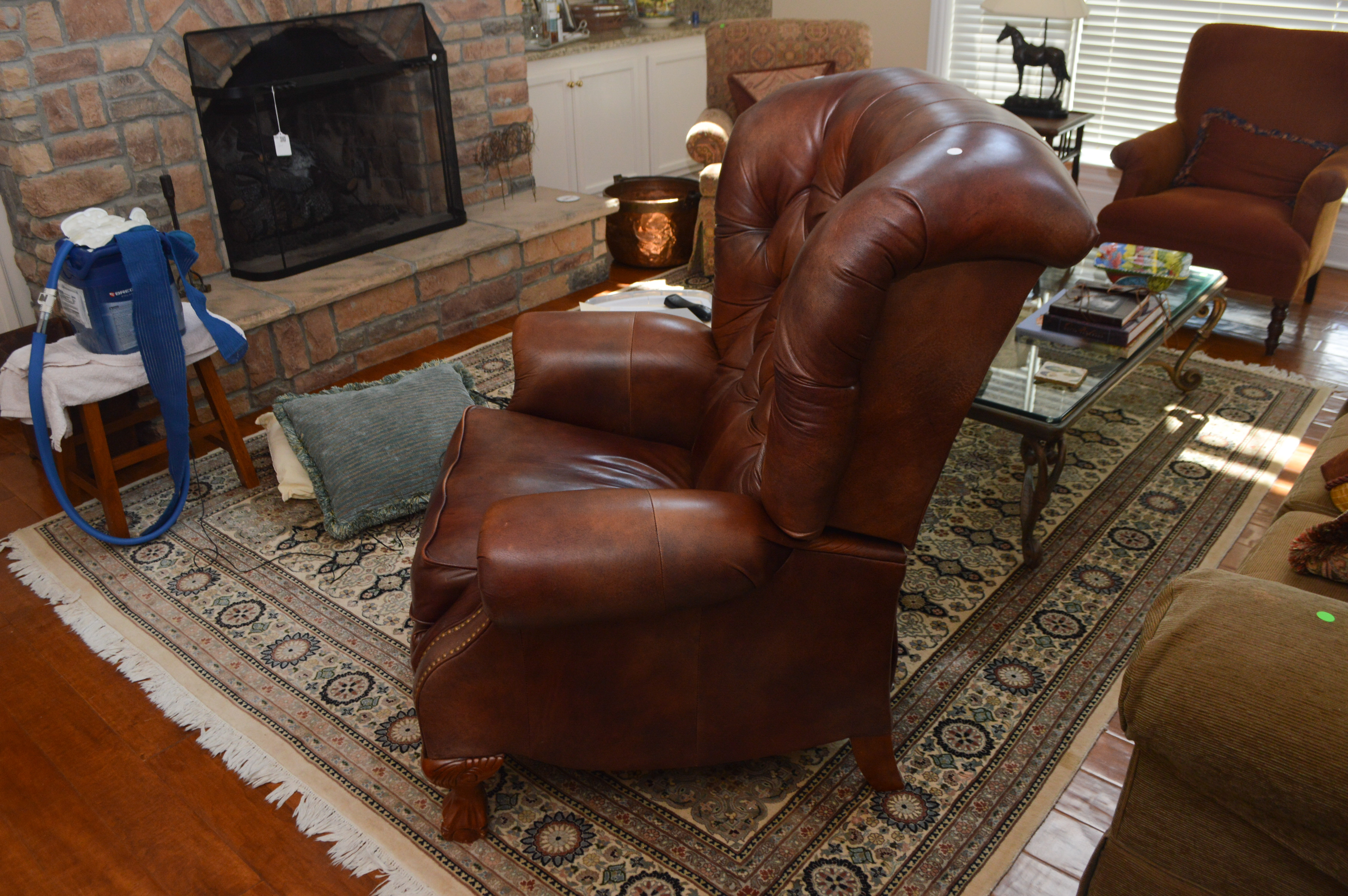 Tufted Leather La-Z-Boy Recliner