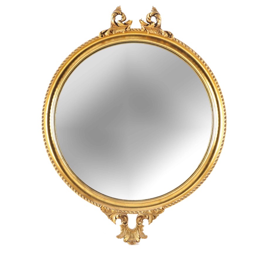 Gold Tone Federal-Style Wall Mirror