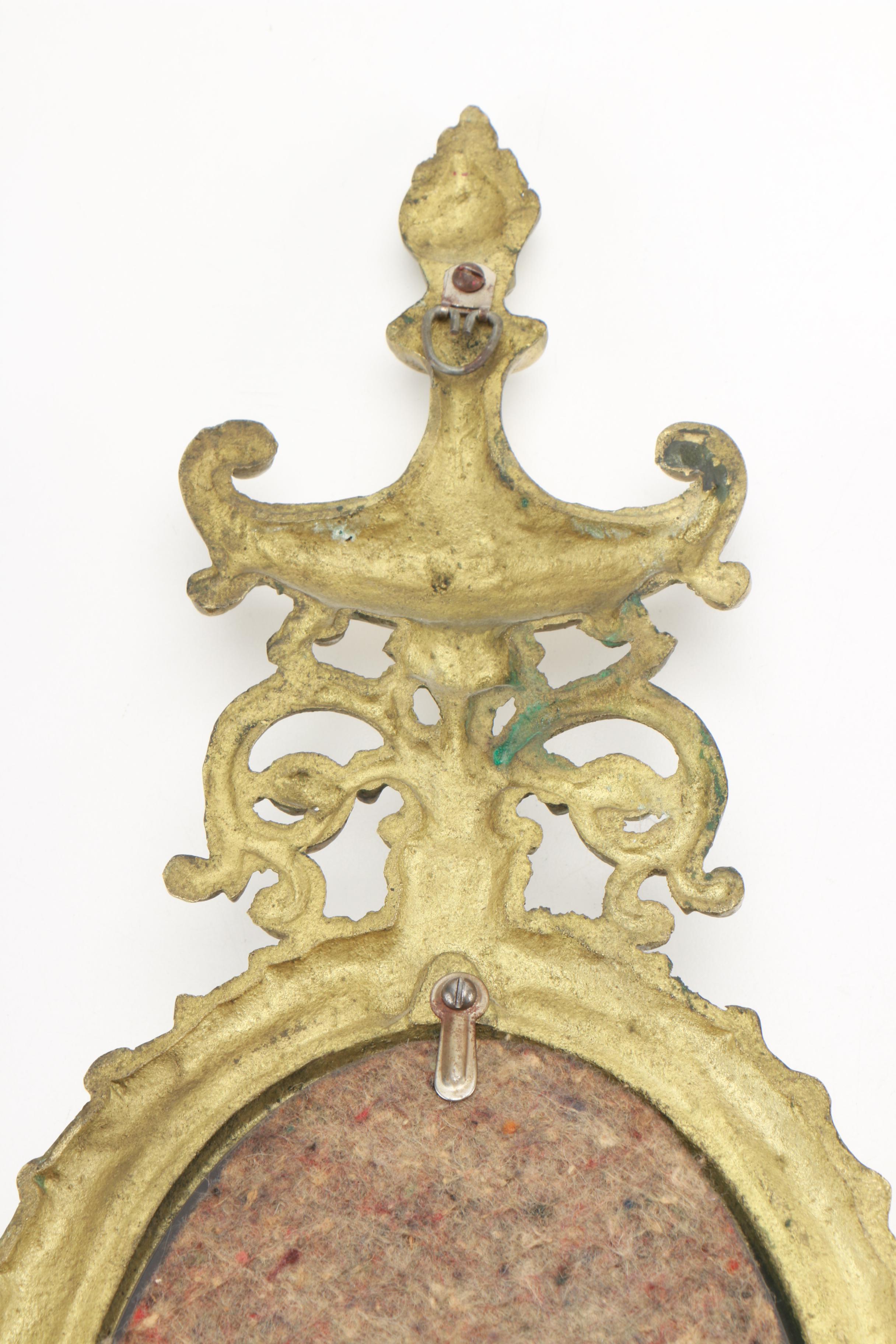 Mirrored Brass Candle Sconces