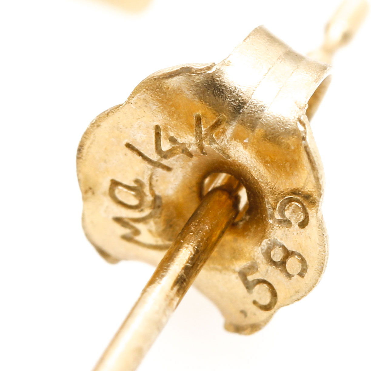 14K Yellow Gold Polished Hoop Earrings