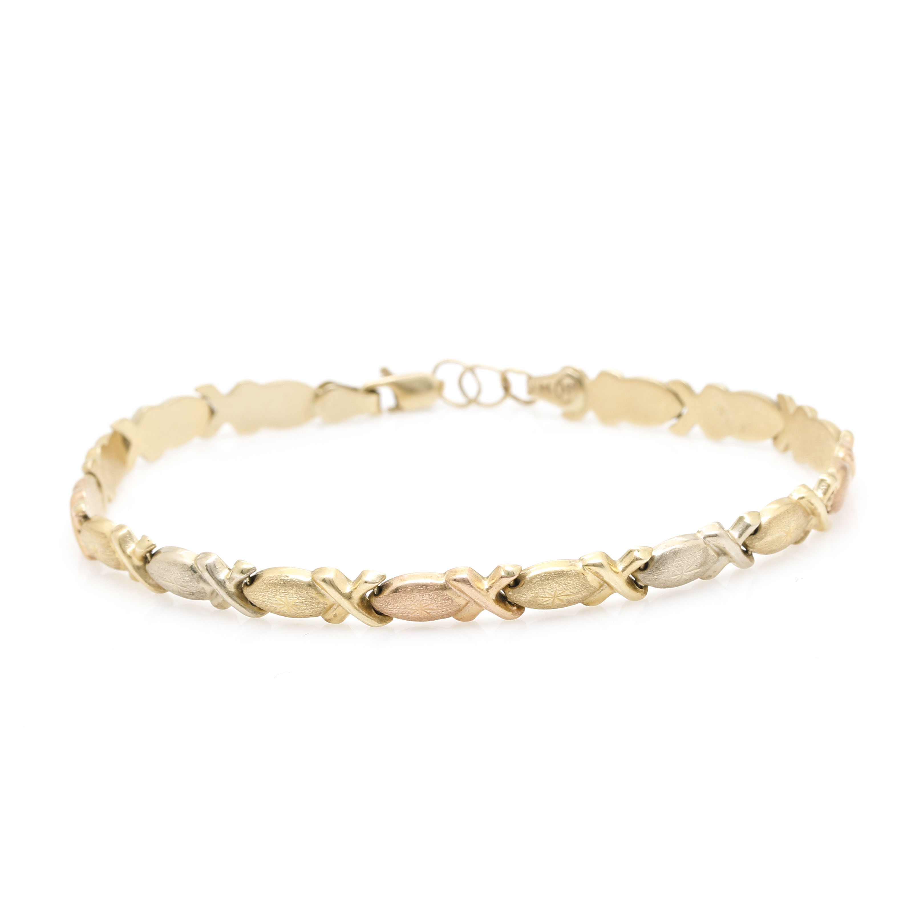 14K Tri-Gold Bracelet