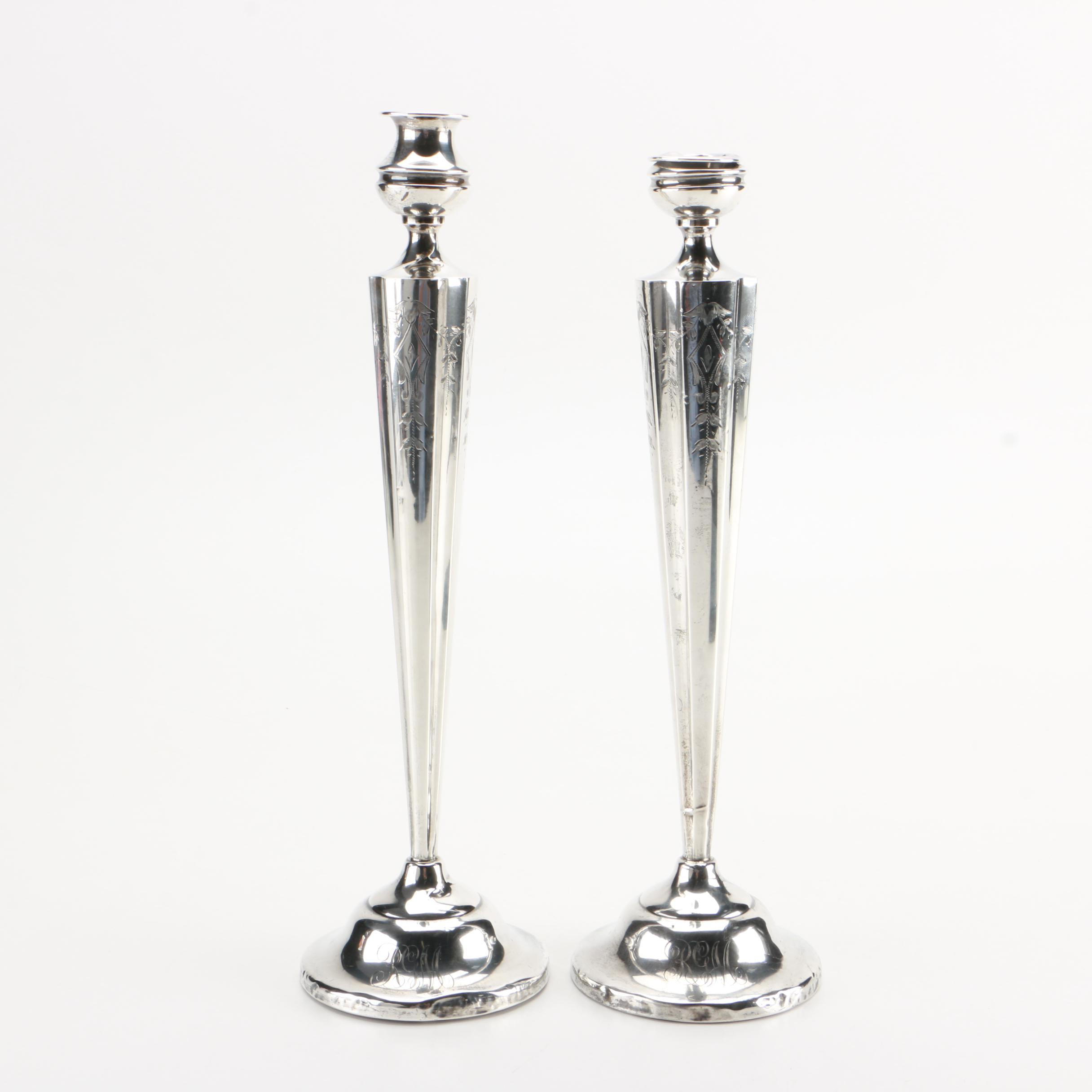 J. Wagner & Son Weighted Sterling Candlesticks