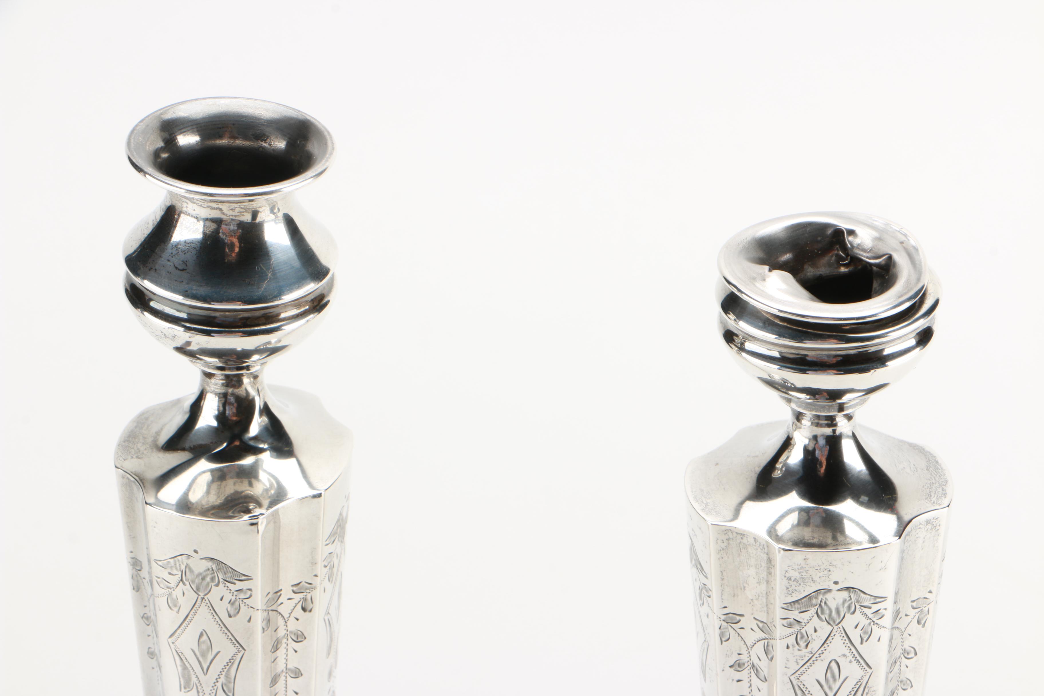 J. Wagner & Son Weighted Sterling Candlesticks
