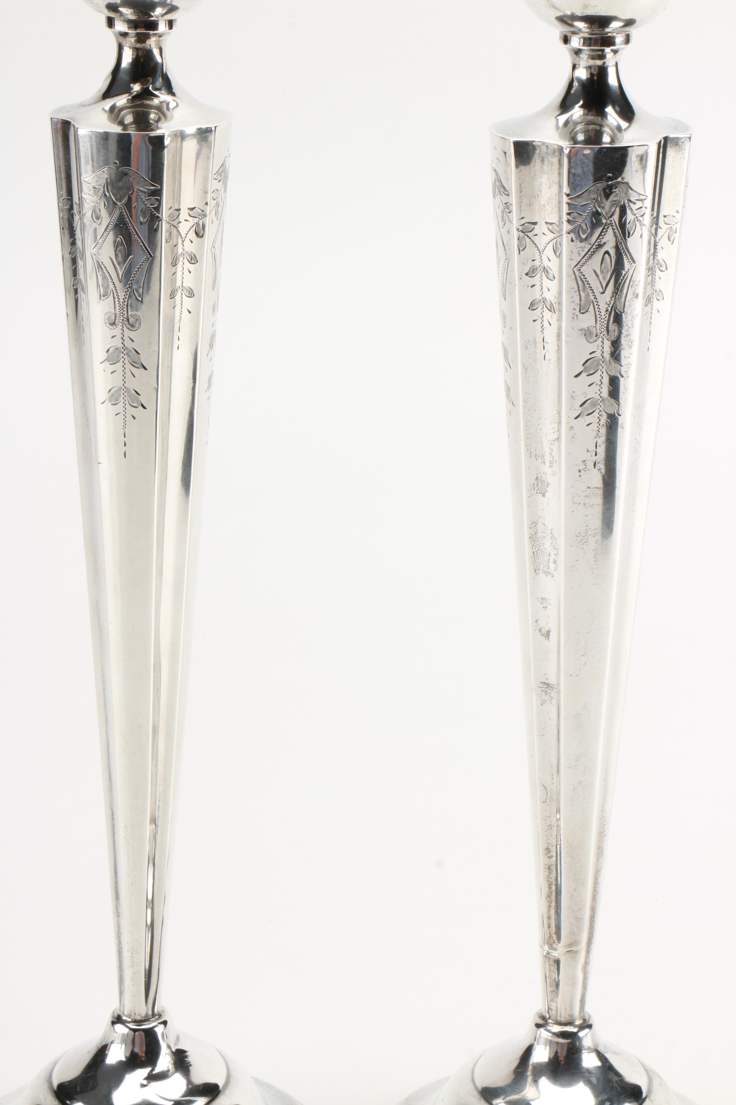 J. Wagner & Son Weighted Sterling Candlesticks