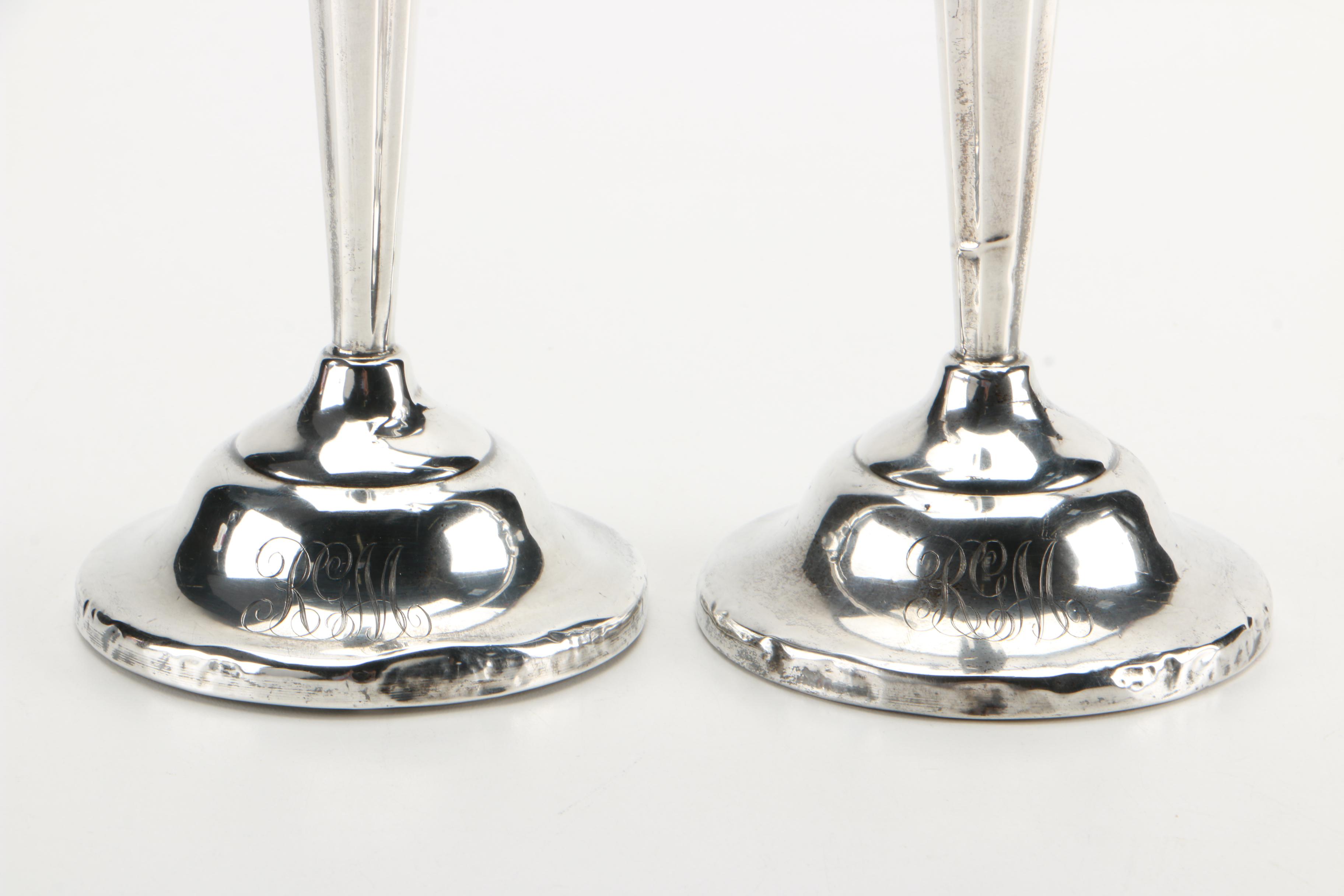 J. Wagner & Son Weighted Sterling Candlesticks