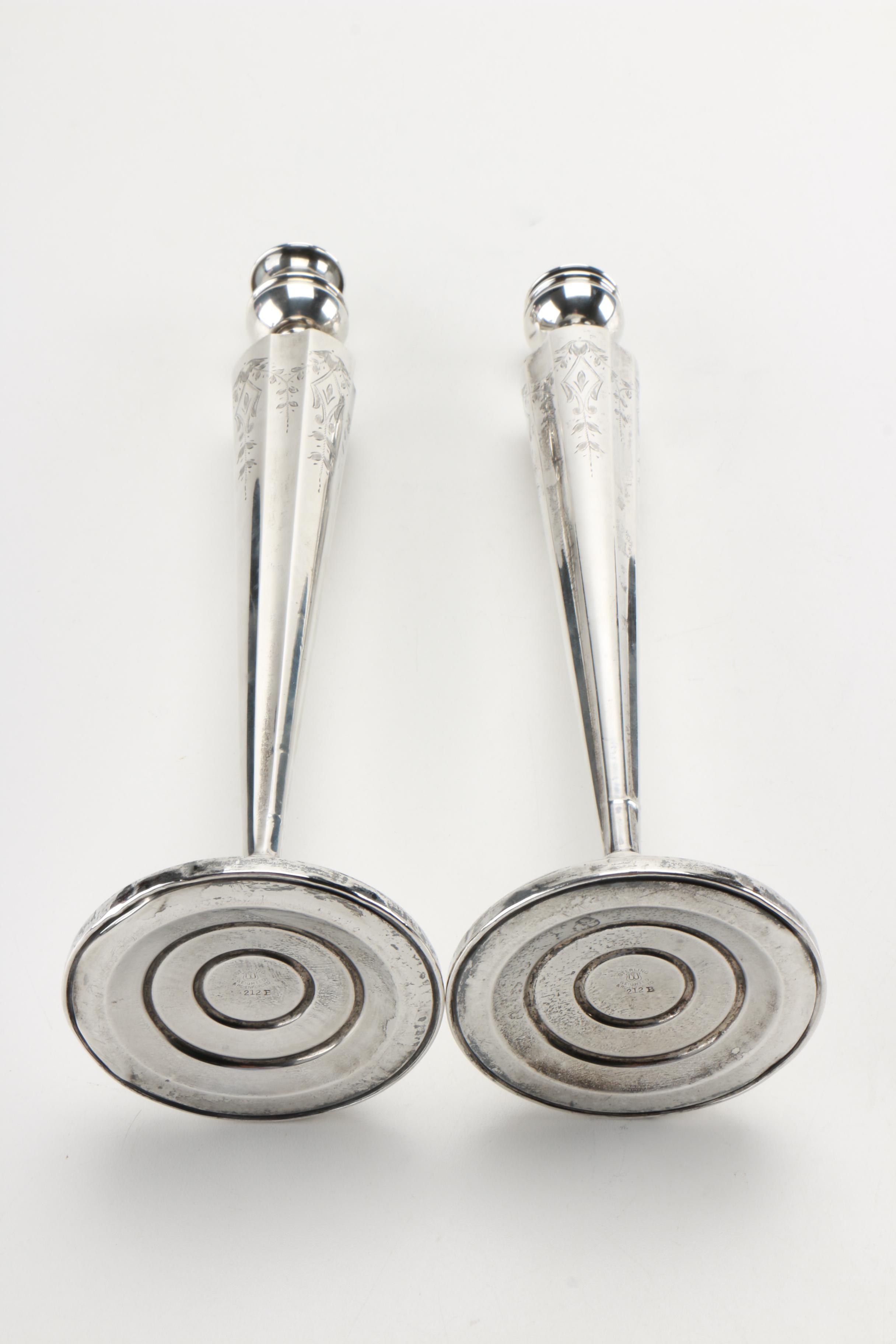 J. Wagner & Son Weighted Sterling Candlesticks