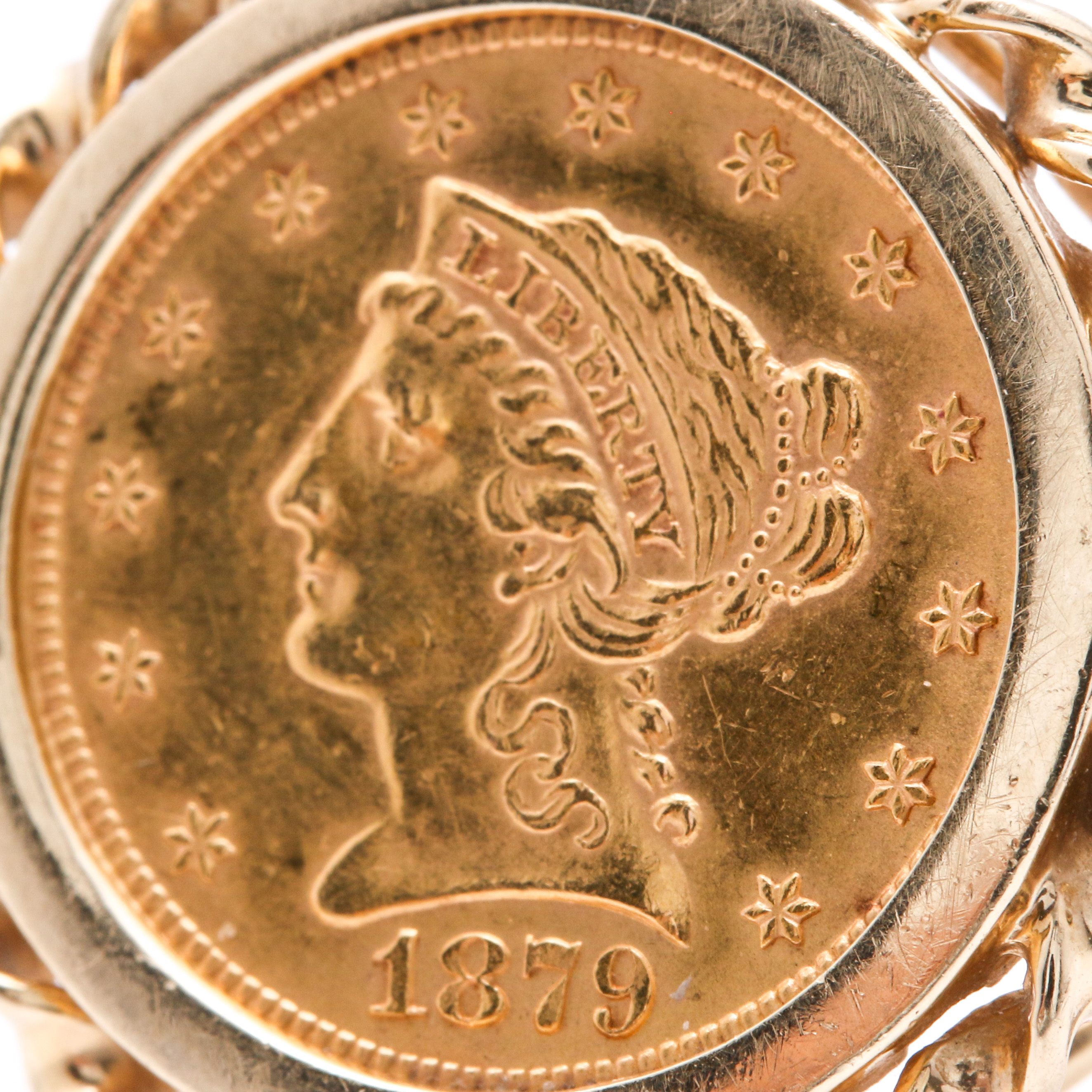 1879 Liberty Head $2.5 Gold Coin Mounted in a 14K Yellow Gold Ring
