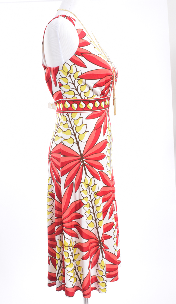 Tony Burch Silk Dress and Necklace