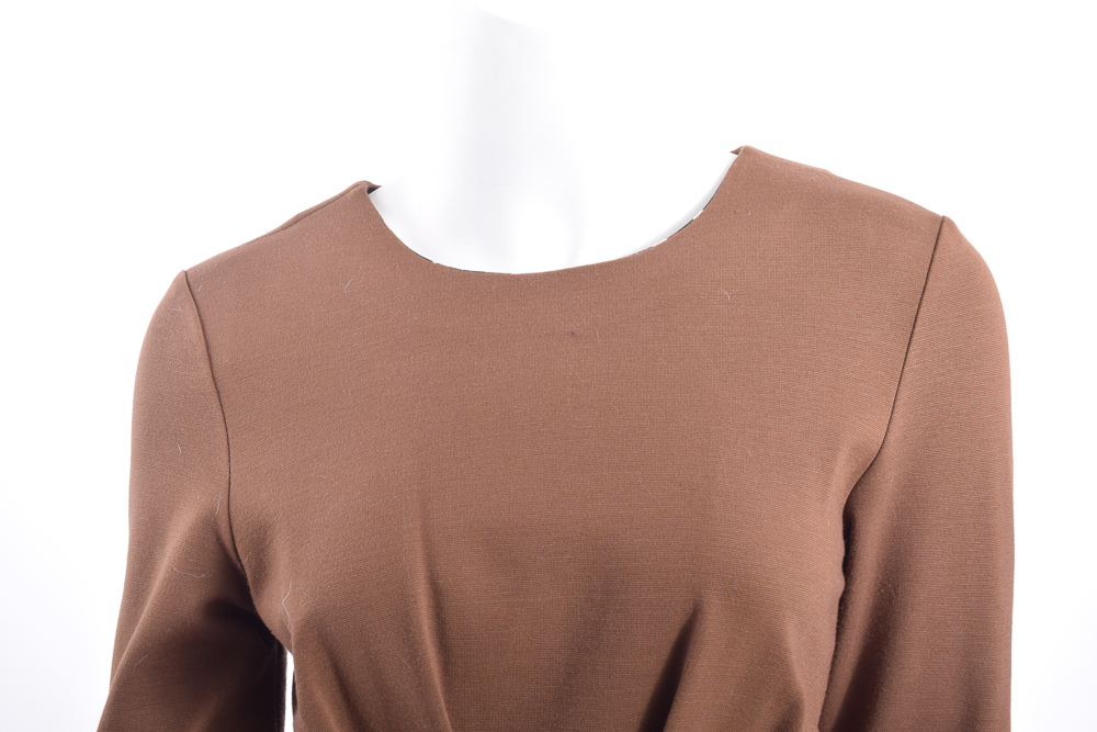 Tori Burch Pleated Dress with Cortina Polo Style Italian Leather Belt