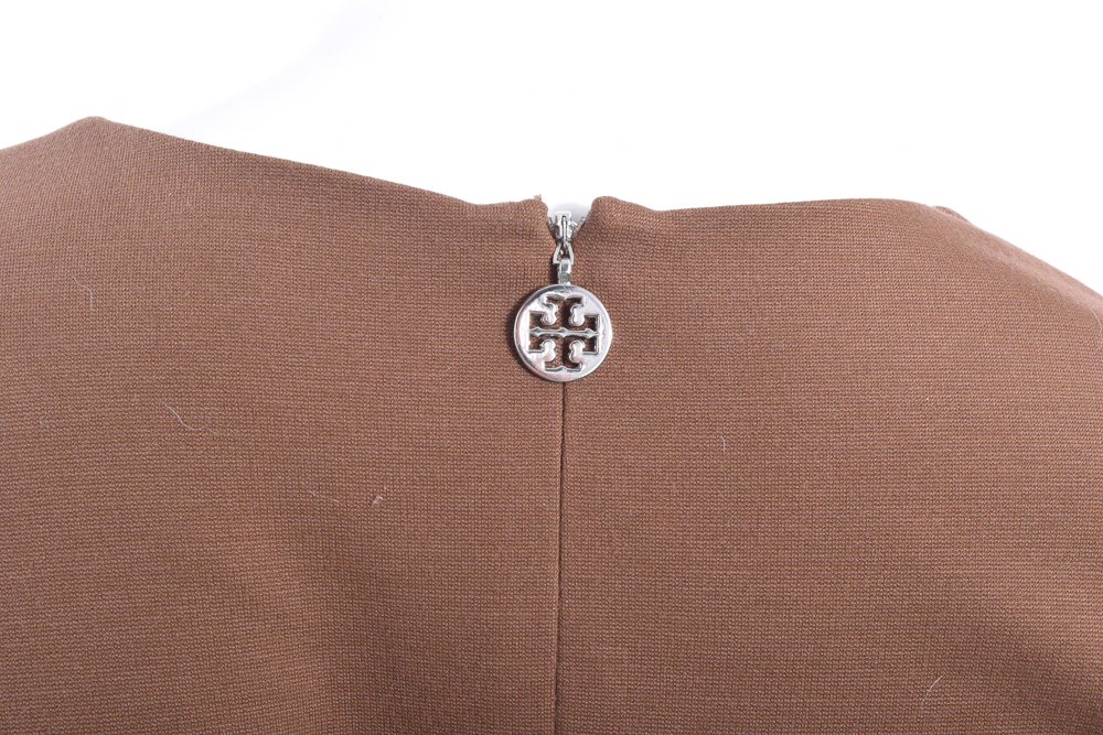 Tori Burch Pleated Dress with Cortina Polo Style Italian Leather Belt