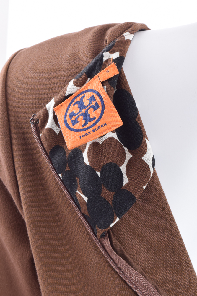 Tori Burch Pleated Dress with Cortina Polo Style Italian Leather Belt