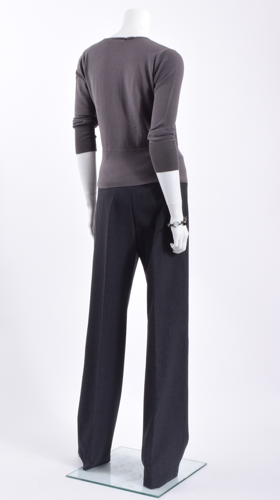 Pam McMahon and Merona Taupe Outfit with Bracelet