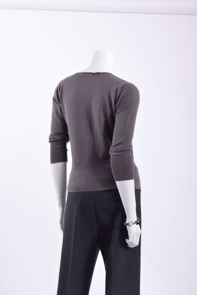 Pam McMahon and Merona Taupe Outfit with Bracelet