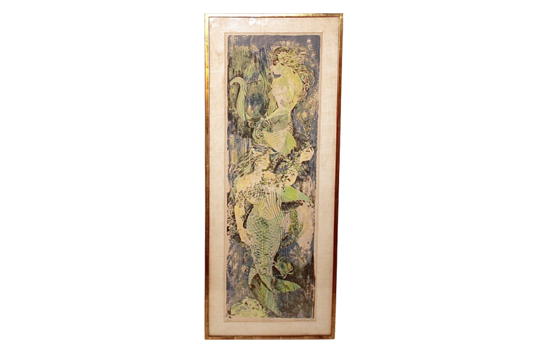 Nancy Remic Limited Edition Wood Block Print of Mermaids