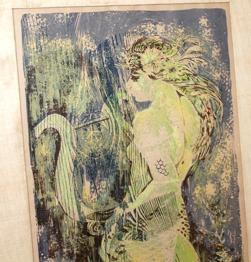 Nancy Remic Limited Edition Wood Block Print of Mermaids