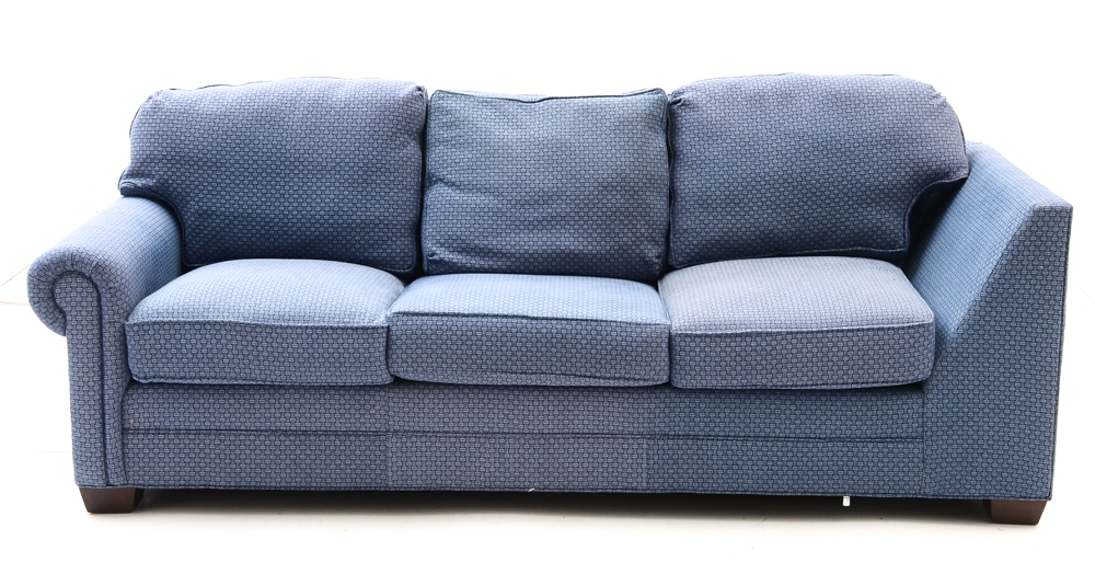 Calico Corners Blue Sectional Sofa