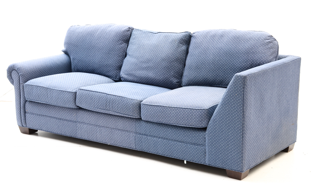 Calico Corners Blue Sectional Sofa