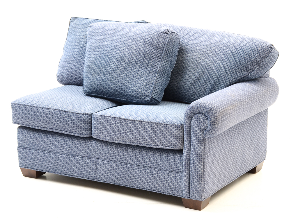 Calico Corners Blue Sectional Sofa