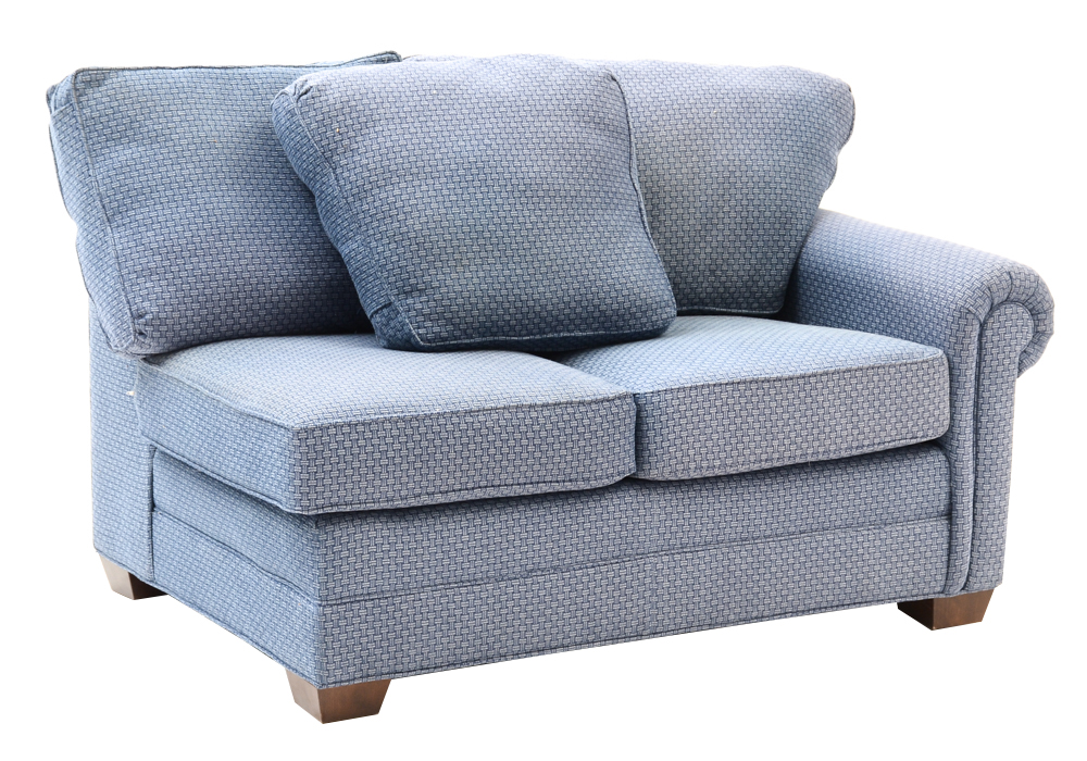 Calico Corners Blue Sectional Sofa