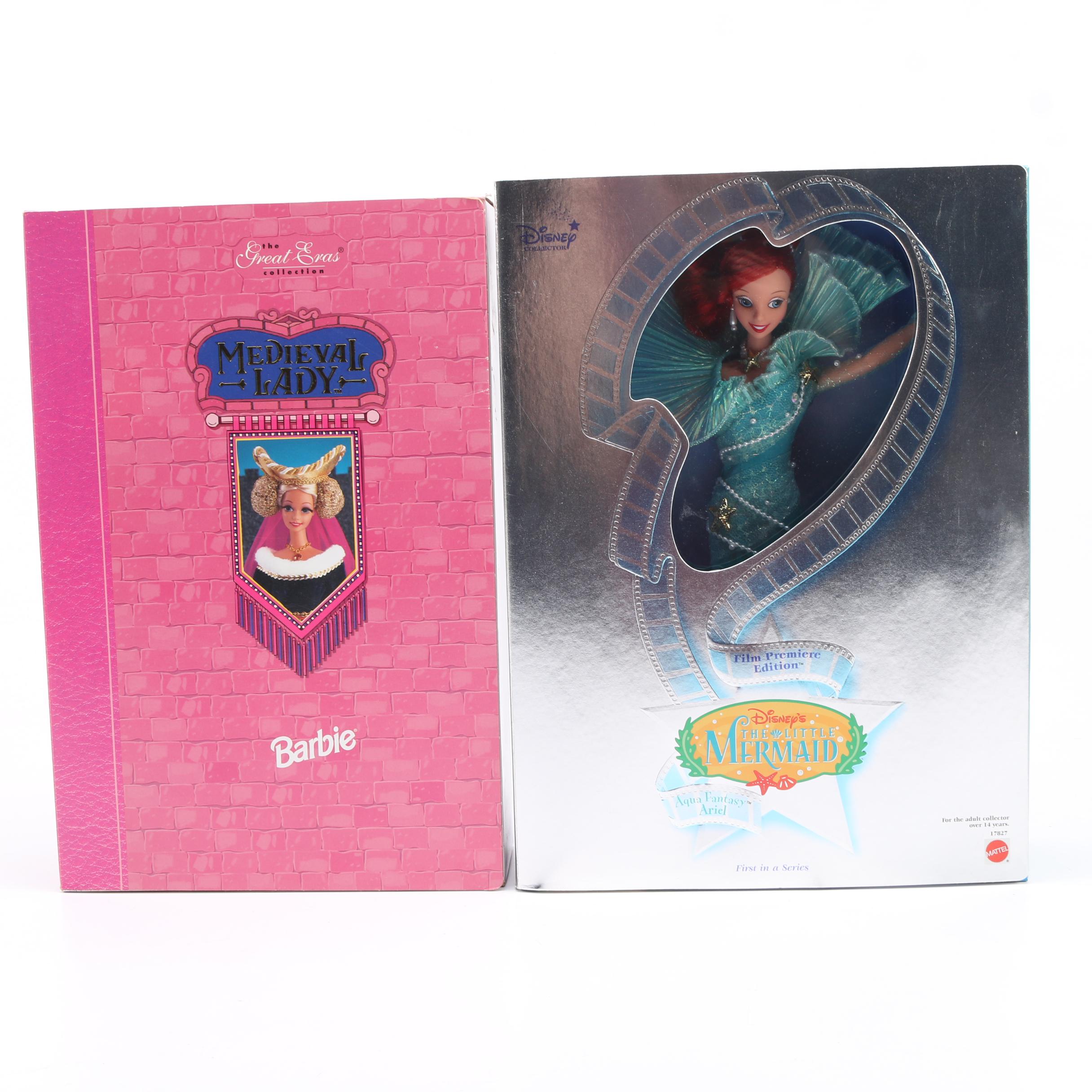 Assorted Themed Barbies including Disney's Little Mermaid