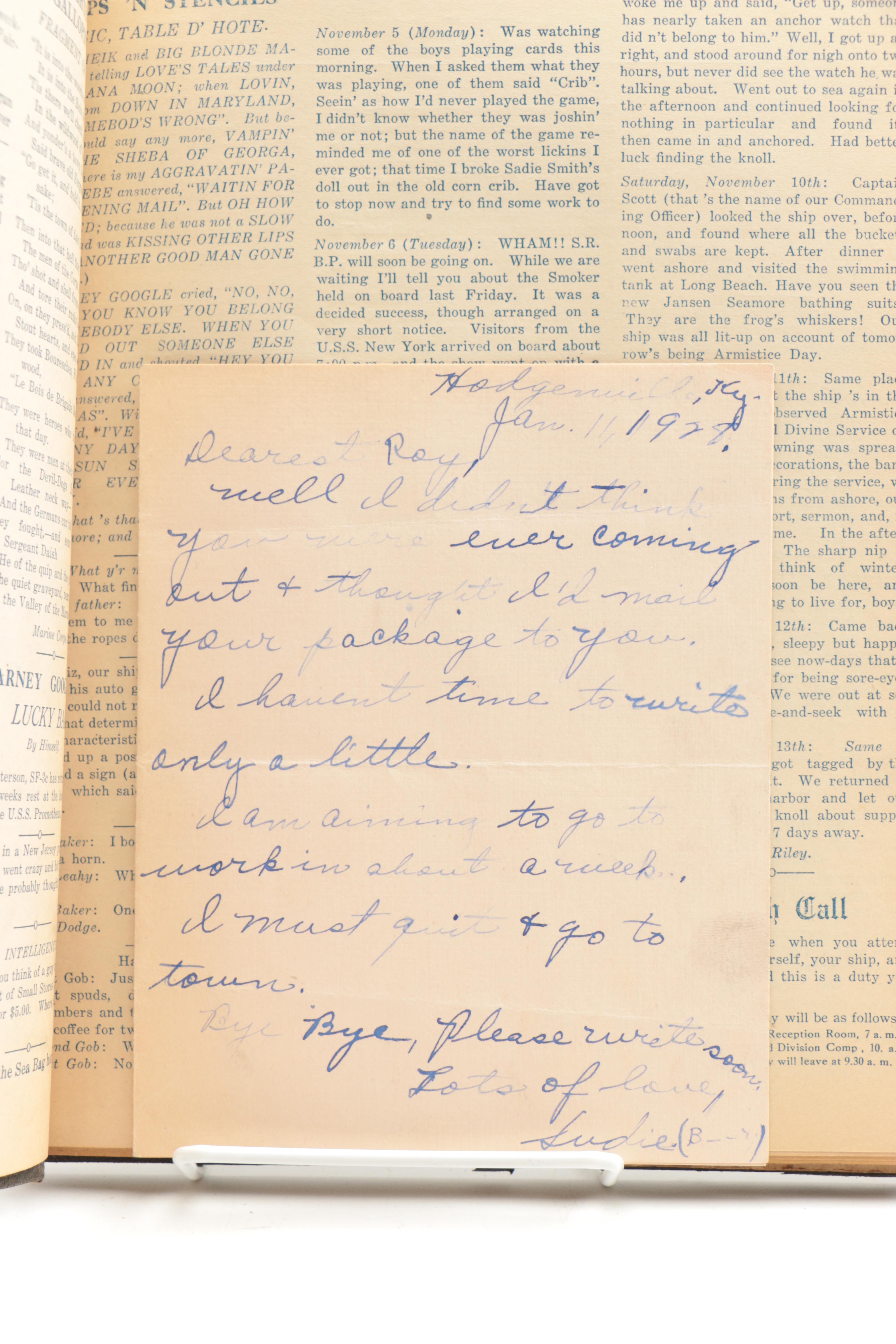 U.S.S. Oklahoma "Sea Bag" Ephemera