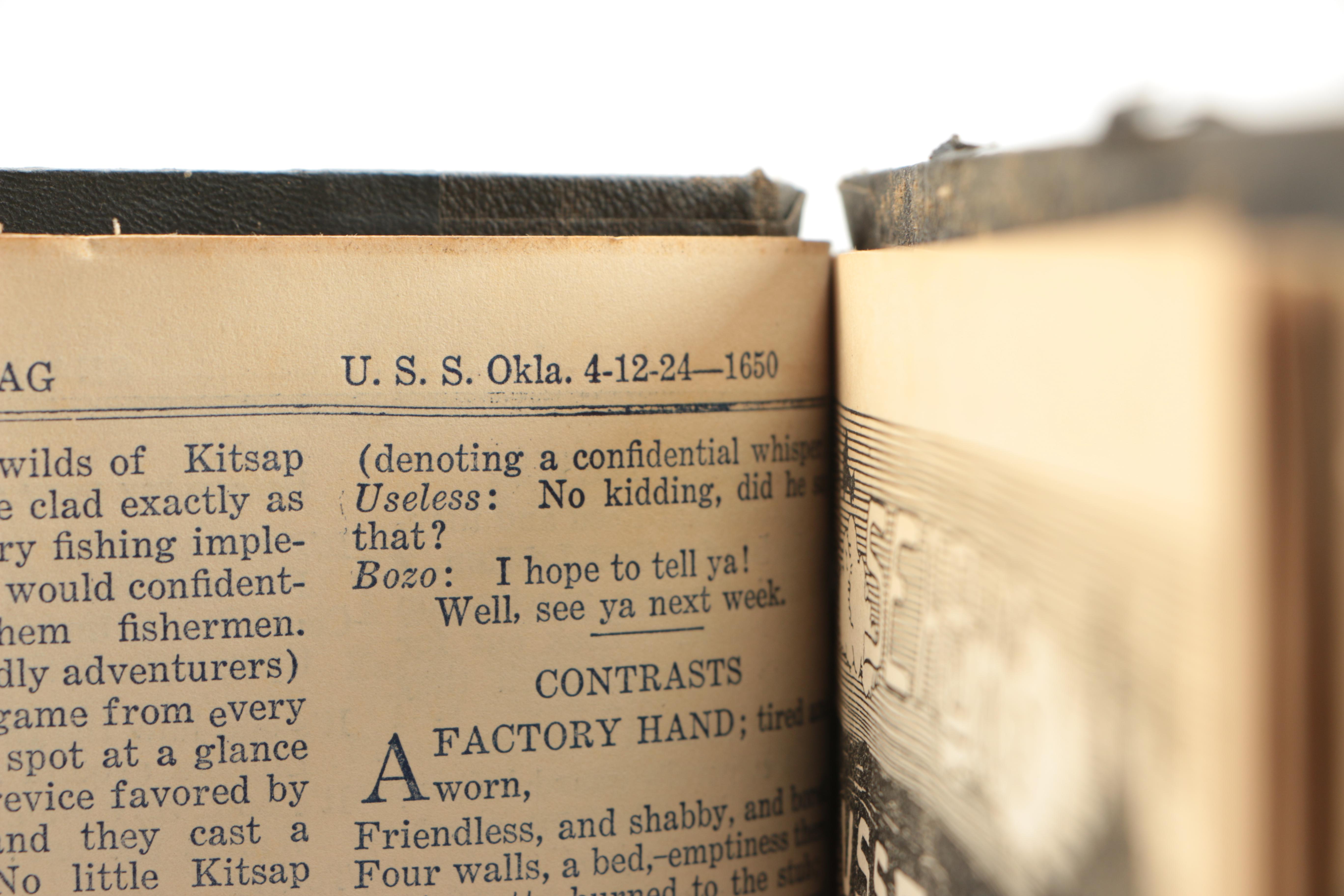 U.S.S. Oklahoma "Sea Bag" Ephemera