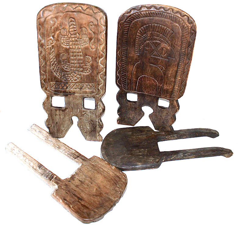 Pair of African Birthing Chairs