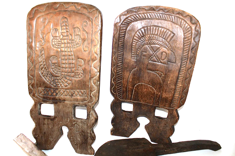 Pair of African Birthing Chairs