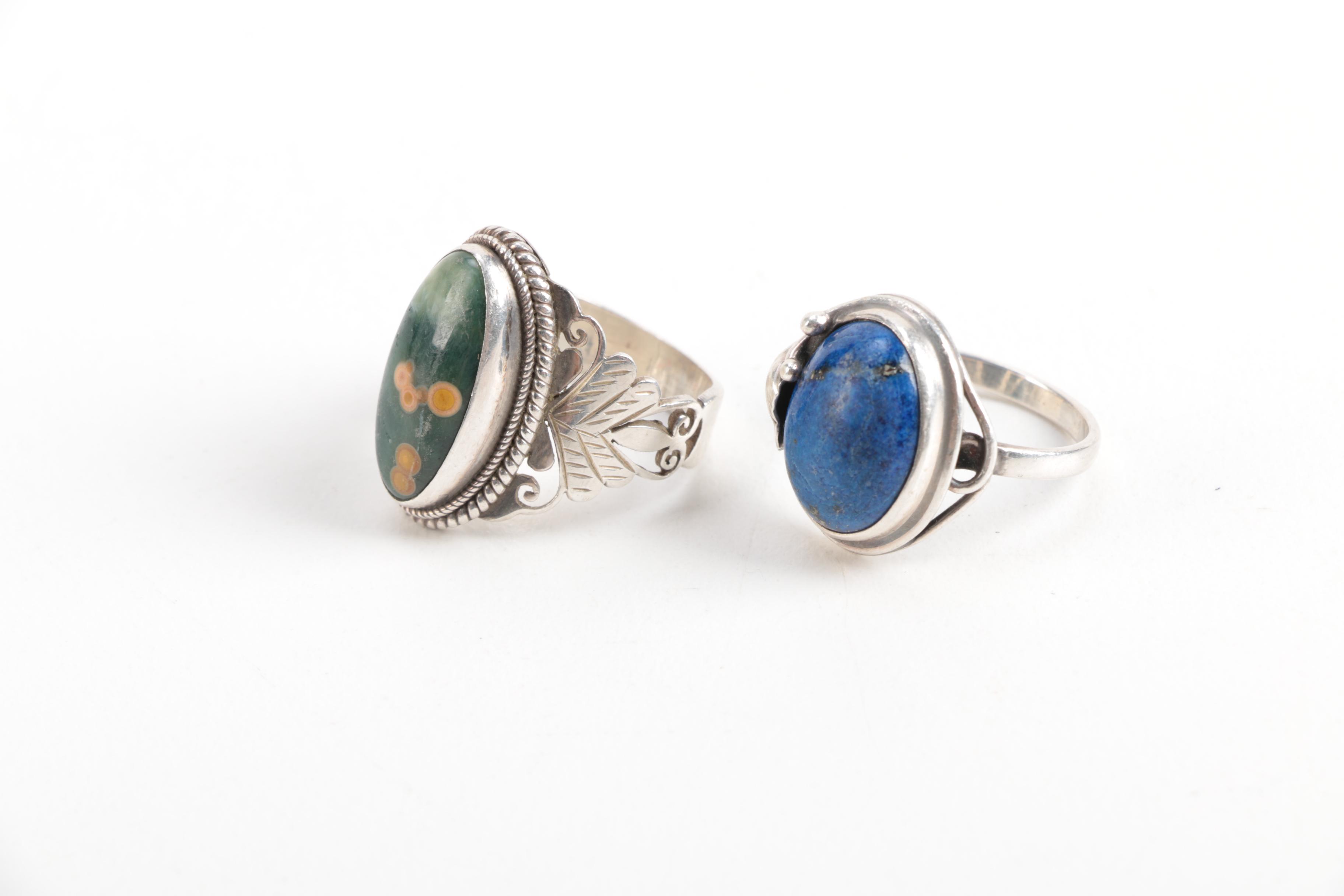Sterling Silver Gemstone Rings