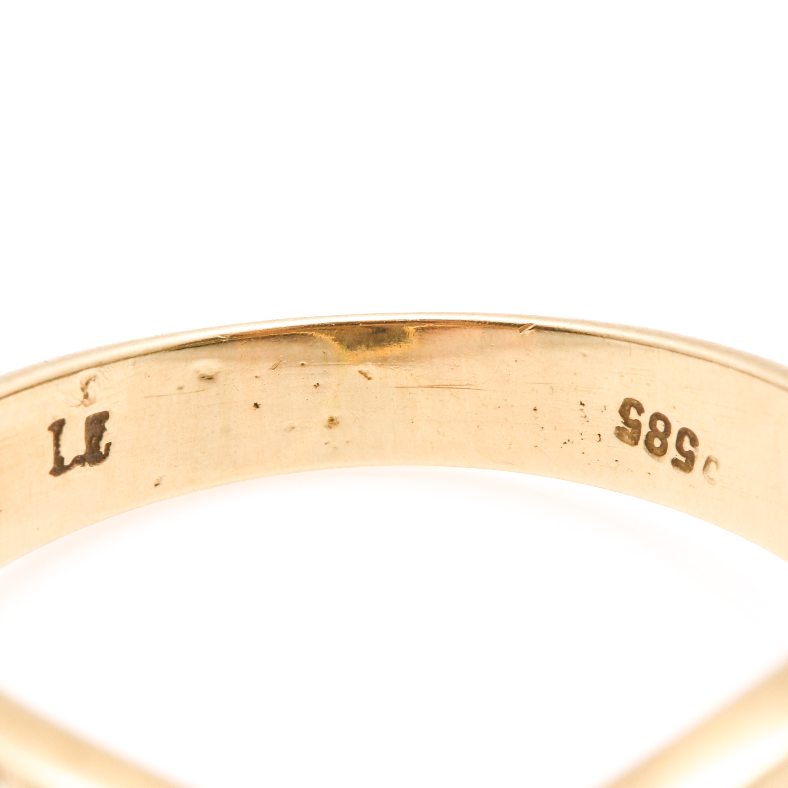 14K Yellow Gold Geometric Ring