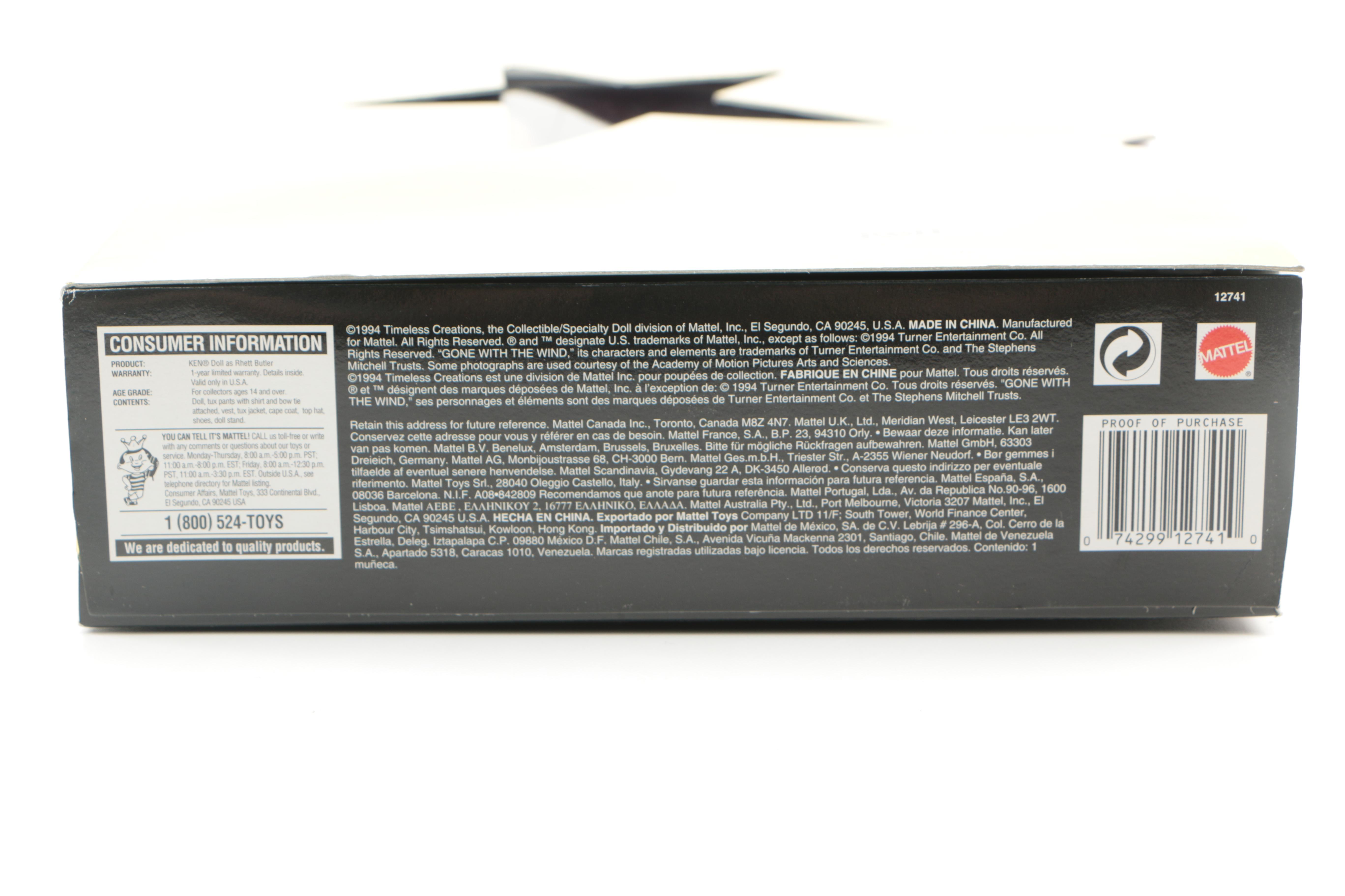 1994 Rhett Butler "Gone With the Wind" Ken Doll