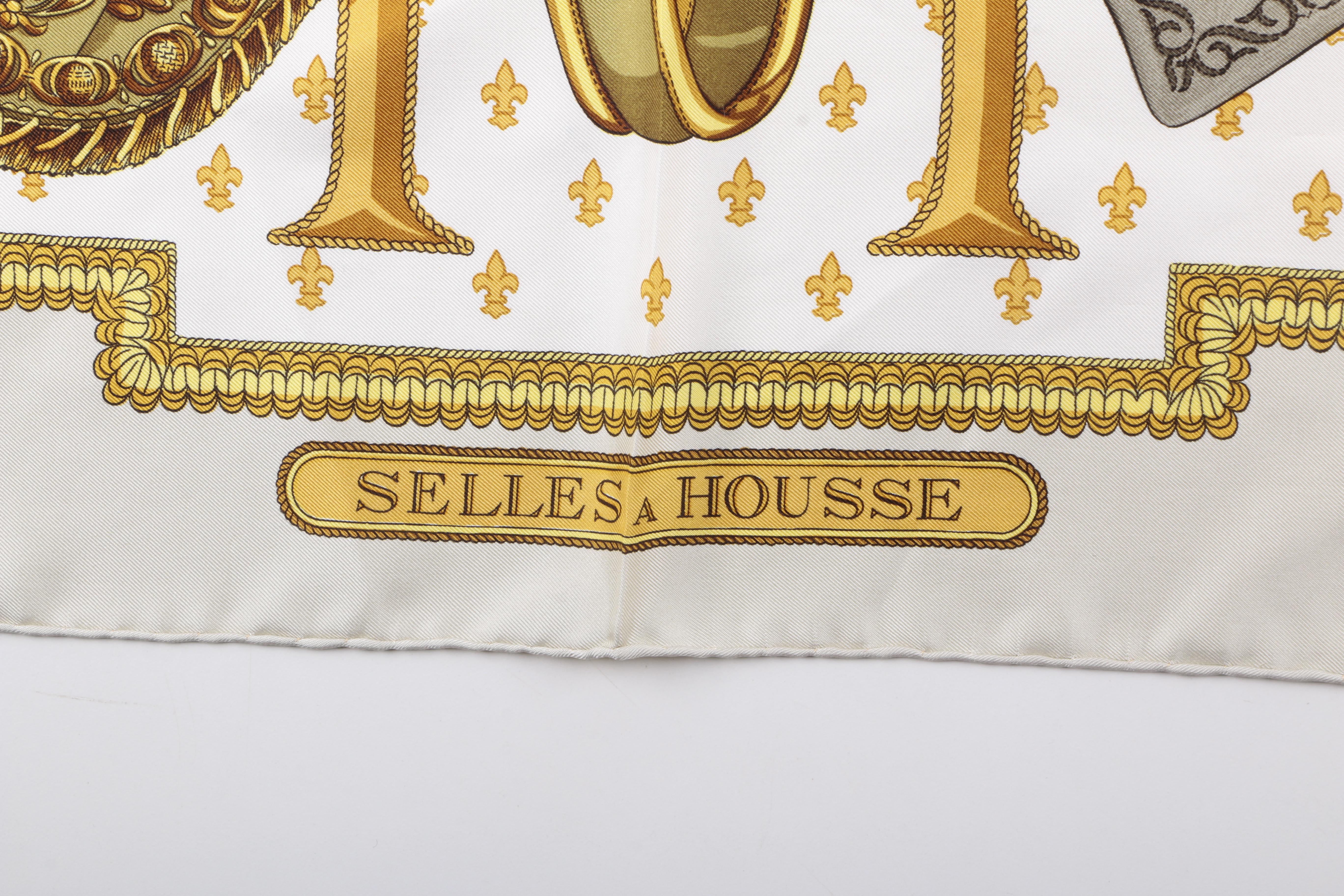 Hermès "Selles A Housse" Silk Scarf