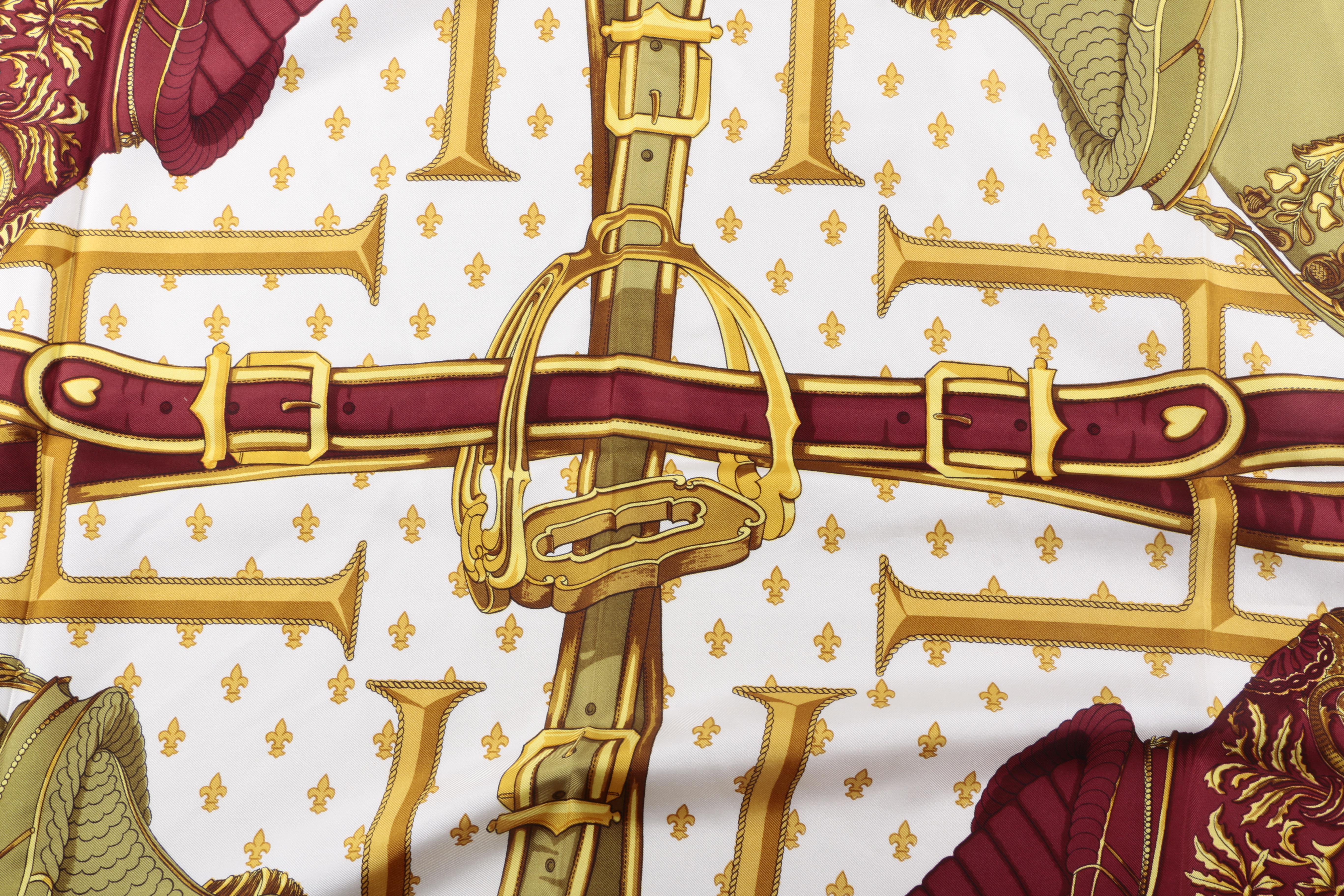 Hermès "Selles A Housse" Silk Scarf