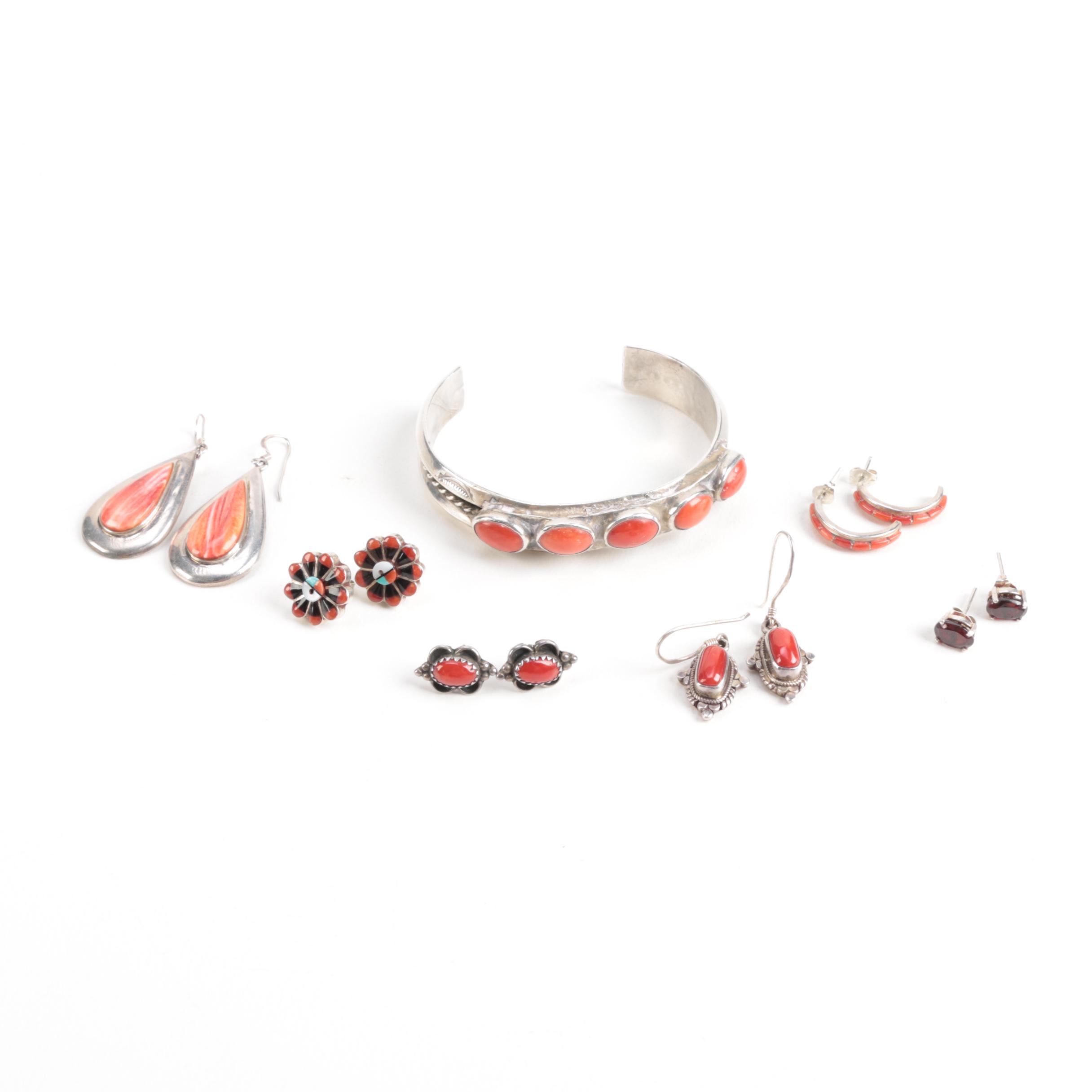 Southwestern Sterling Jewelry Featuring Tawa Sunface Earrings