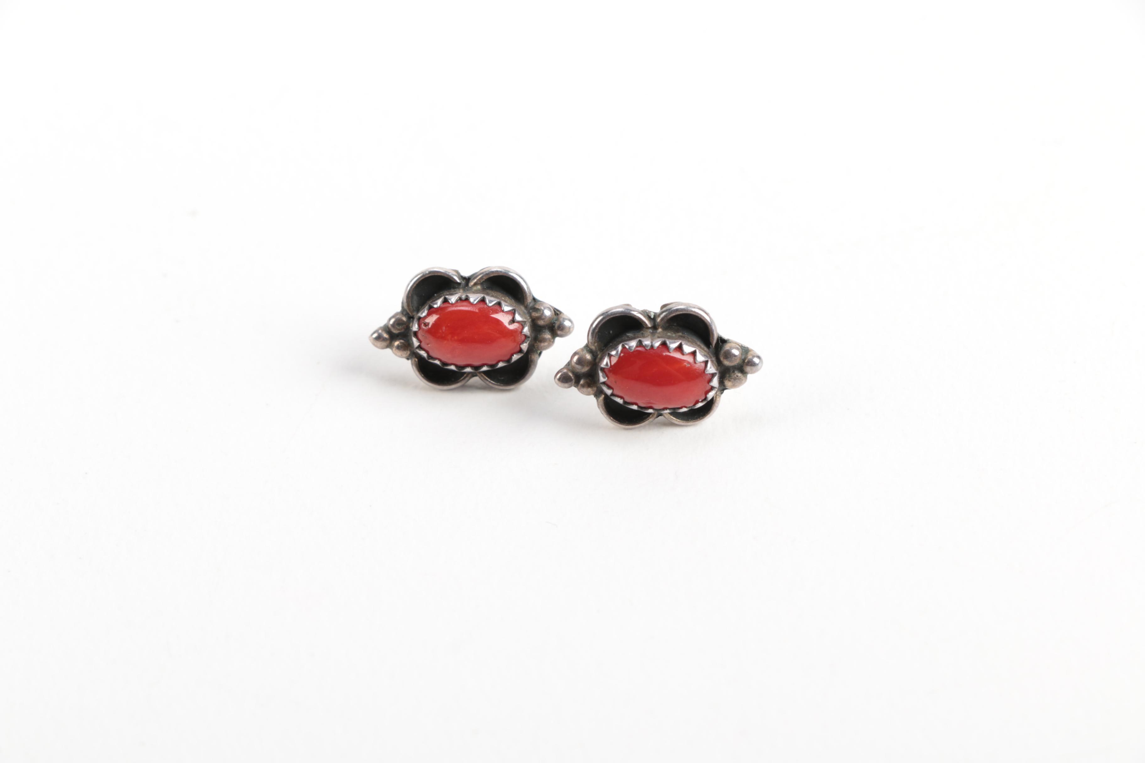 Southwestern Sterling Jewelry Featuring Tawa Sunface Earrings