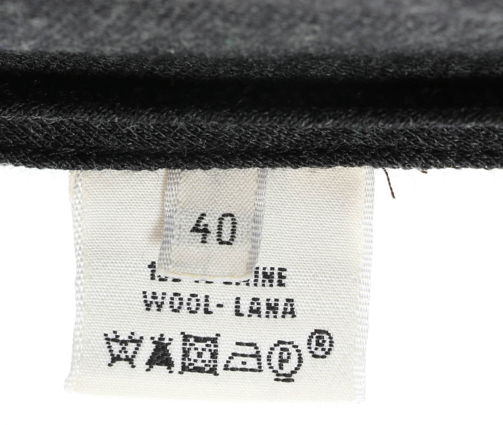 Hermès Deep Heather Gray Wool Cape with Coordinating Gloves