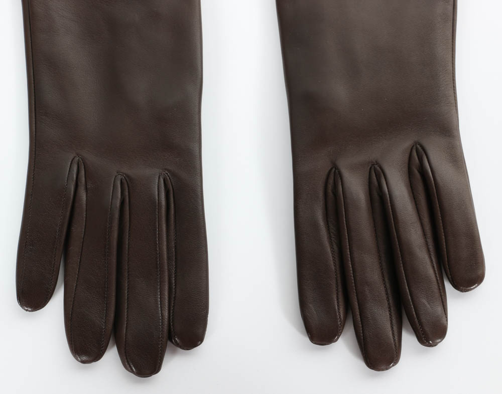 Hermès Deep Heather Gray Wool Cape with Coordinating Gloves