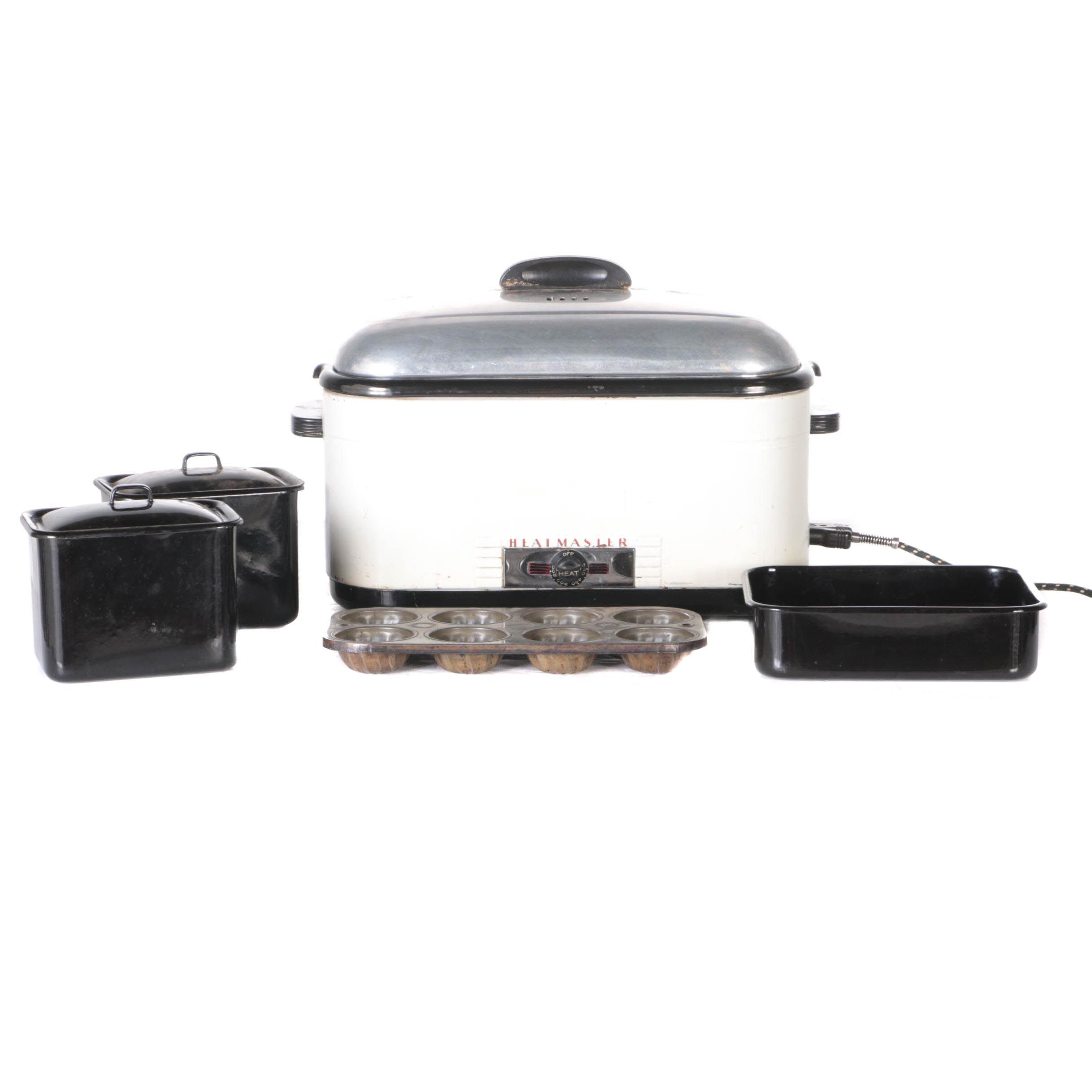 HeatMaster Electric Roaster Vintage Slow Cooker